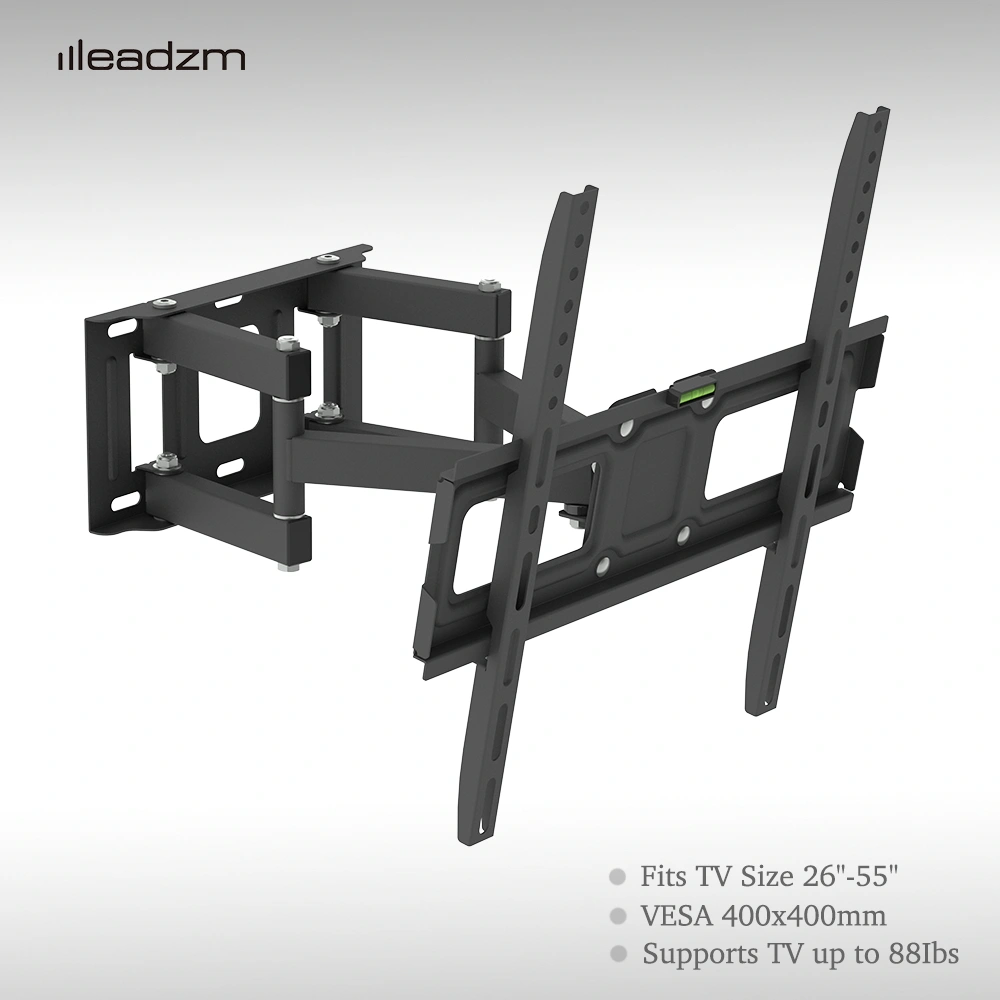 LEADZM 26-55 Inch Double Pendulum Large Base TV Stand TMDS-105 Bearing 40Kg/Vese400*400/Upper And Lower-10~ 10° view 10