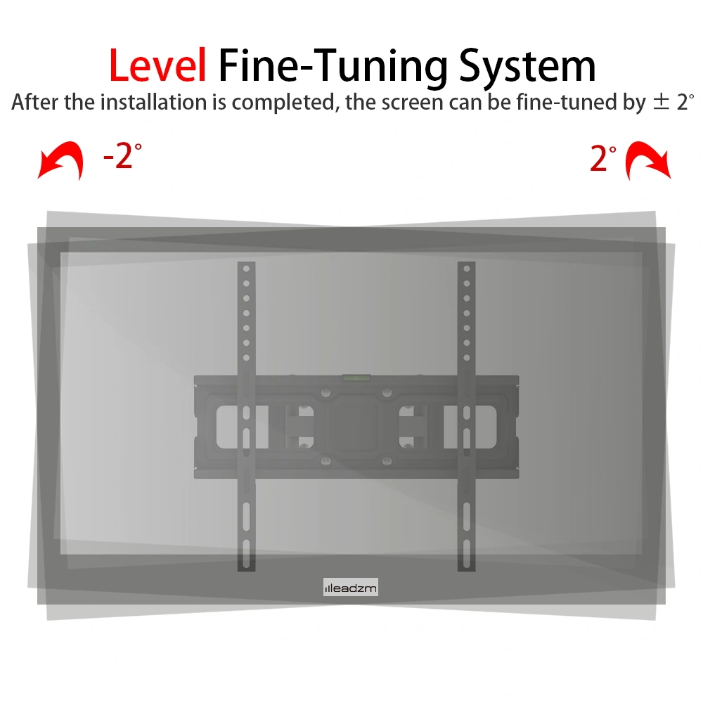 LEADZM 26-55 Inch Double Pendulum Large Base TV Stand TMDS-105 Bearing 40Kg/Vese400*400/Upper And Lower-10~ 10° view 4