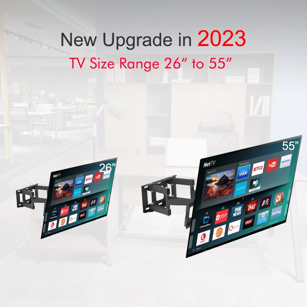 LEADZM 26-55 Inch Double Pendulum Large Base TV Stand TMDS-105 Bearing 40Kg/Vese400*400/Upper And Lower-10~ 10° view 6