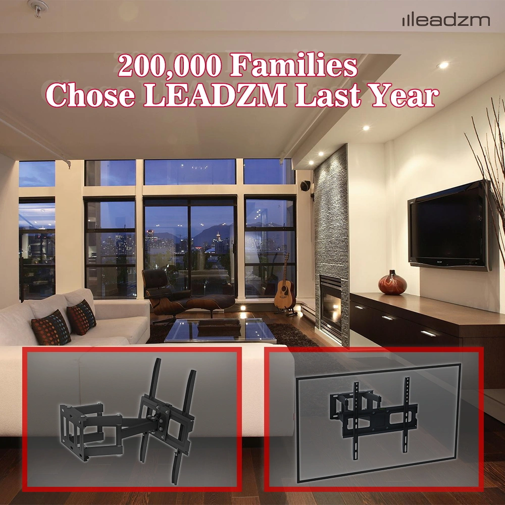 LEADZM 26-55 Inch Double Pendulum Large Base TV Stand TMDS-105 Bearing 40Kg/Vese400*400/Upper And Lower-10~ 10° view 7
