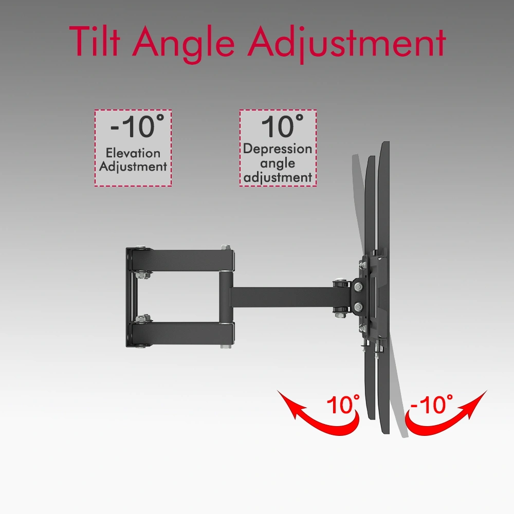 LEADZM 26-55 Inch Double Pendulum Large Base TV Stand TMDS-105 Bearing 40Kg/Vese400*400/Upper And Lower-10~ 10° view 8
