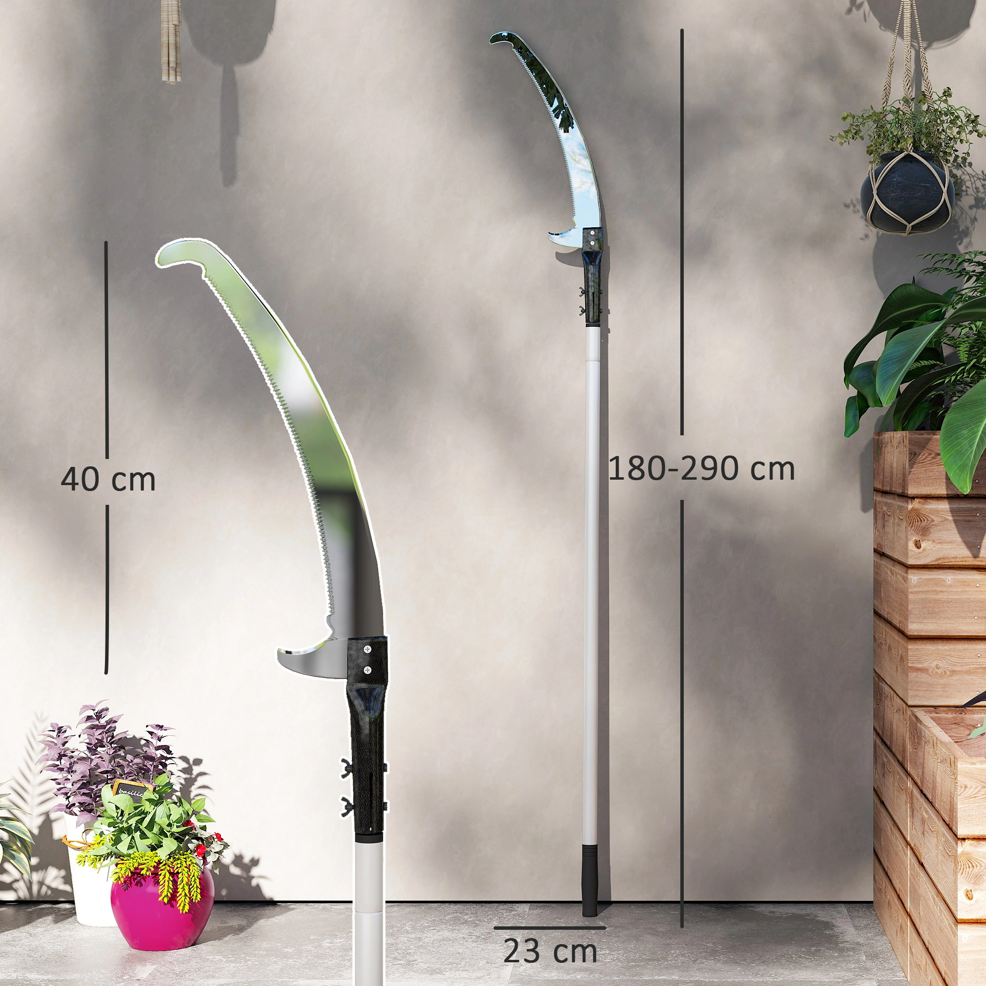 Telescopic Tree Pruner, Extendable Pole Saw 8-12FT, Lightweight Pruning Shears for High Branches, Garden Tool with Sharp Blade view 3