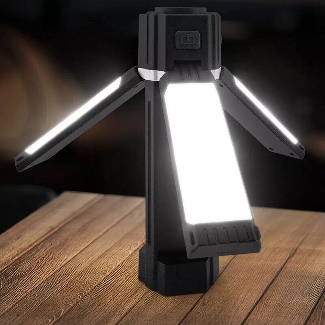 2 Pack Rechargeable Foldable LED Camping Lantern, Portable Outdoor Hiking Work Light with Stand, Collapsible Torch for Camping & Emergency view 4
