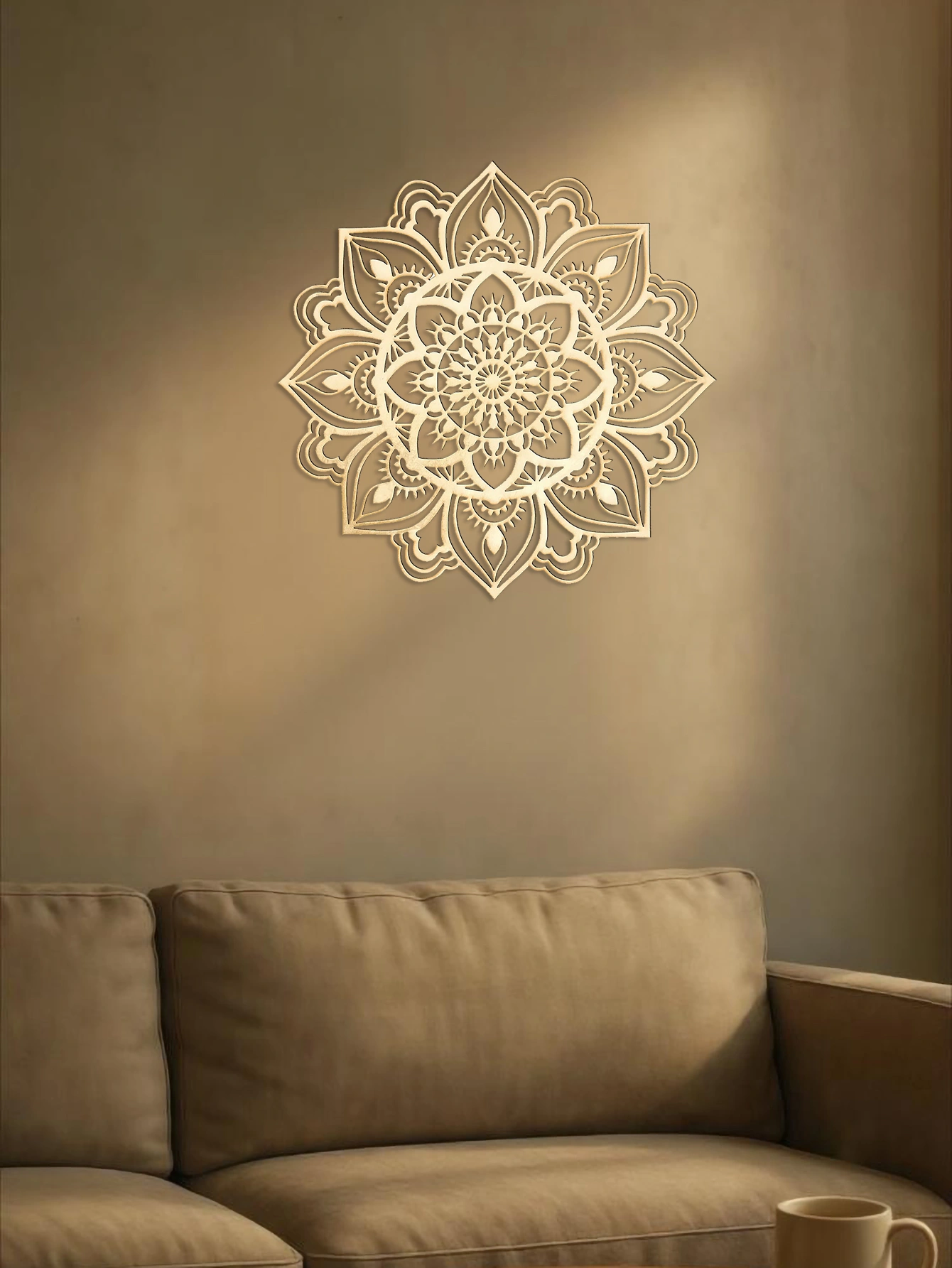CIFbuy Marrakech Moon Wall Art Hand-Hammered Moroccan Indian Fusion Metal Mandala Enchanting Bohemian Sanctuary Centerpiece for Living Rooms Bedrooms(TikTok/temu self-pickup orders)
