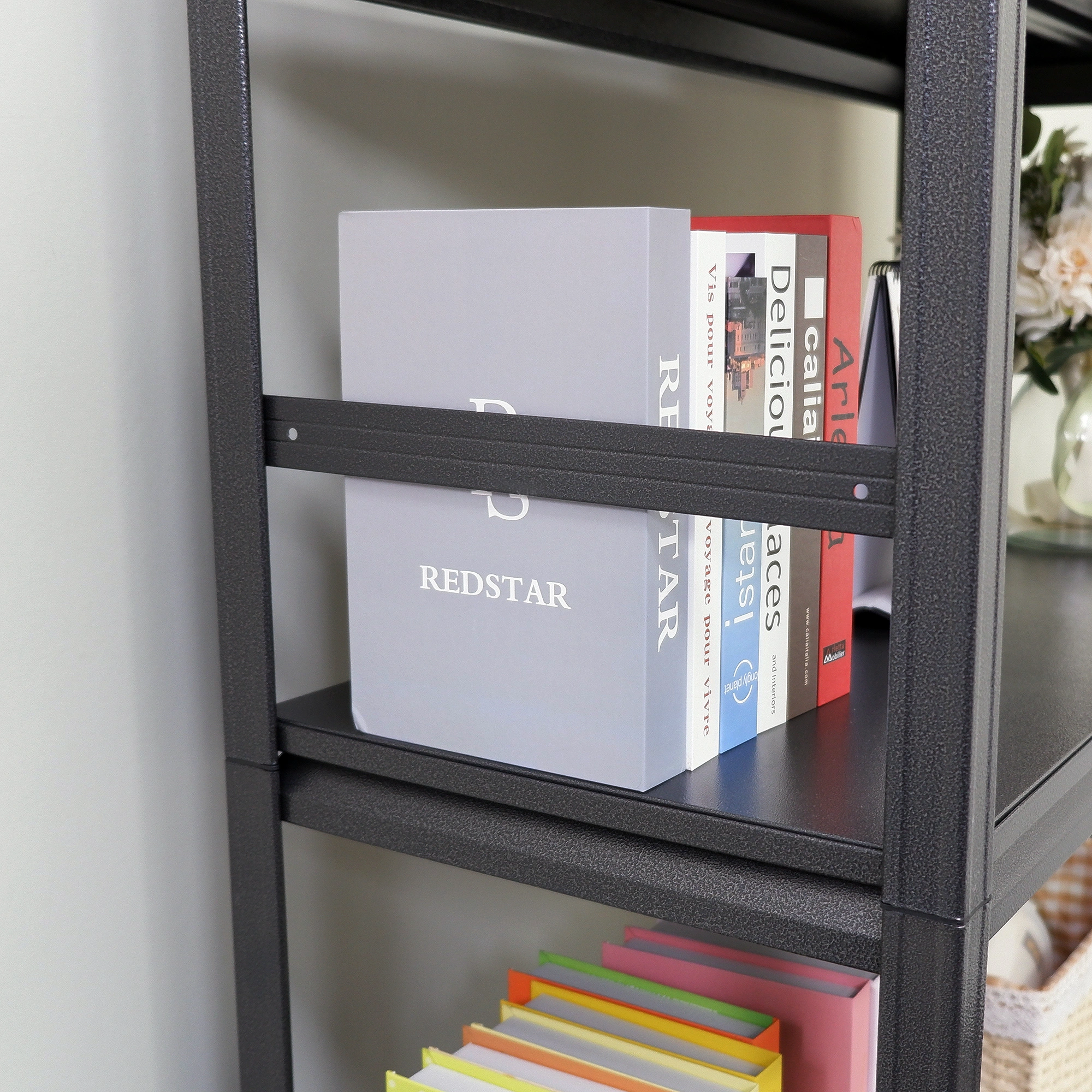 H72 * W47.2 * D23.6 Storage Shelves 5 Tier Heavy Duty Metal Shelving Unit Adjustable Shelving Units and Storage Rack Kitchen Garage Shelf view 8