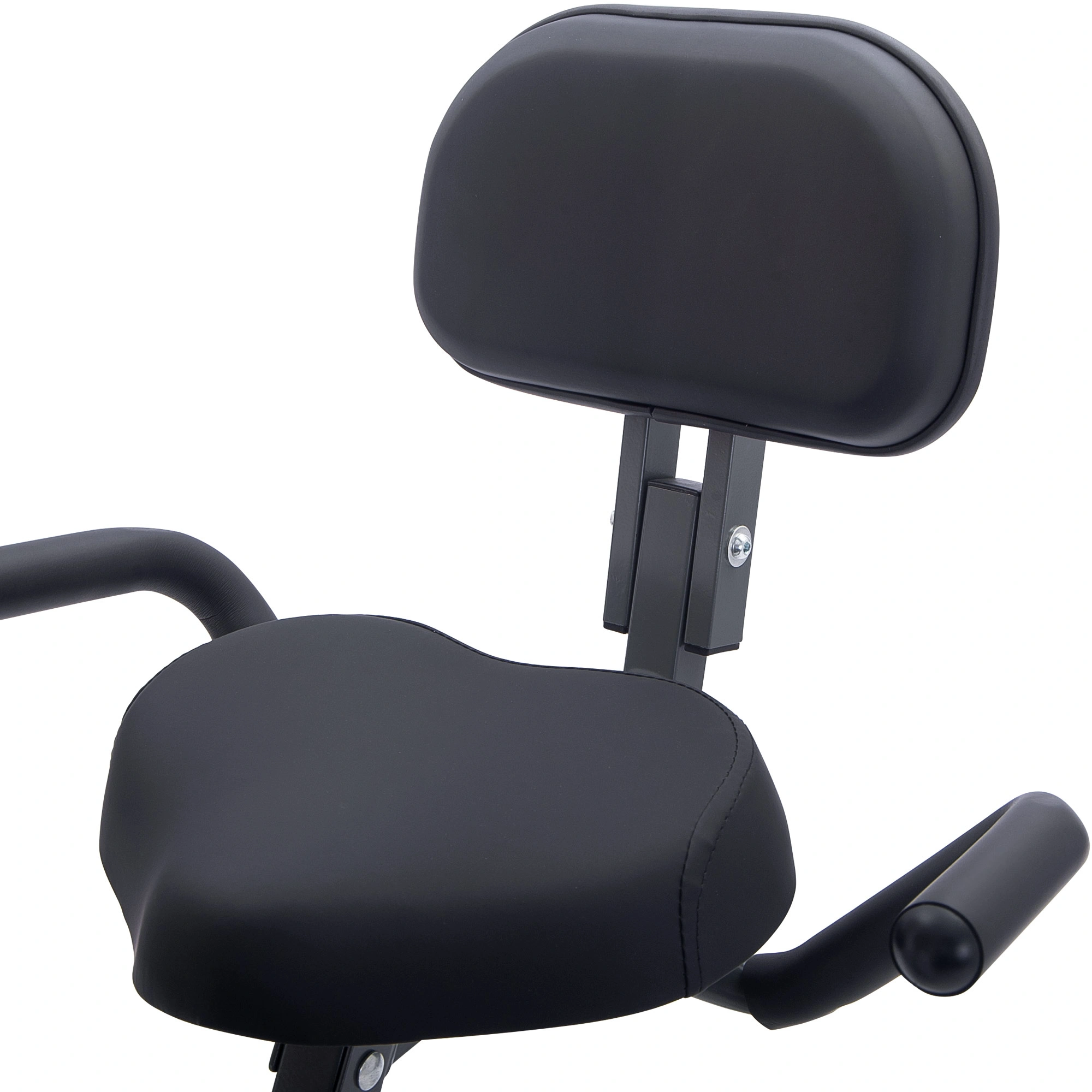 Folding Exercise Bike, Fitness Upright and Recumbent with 16-Level Adjustable Resistance, Arm Bands and Backrest view 24