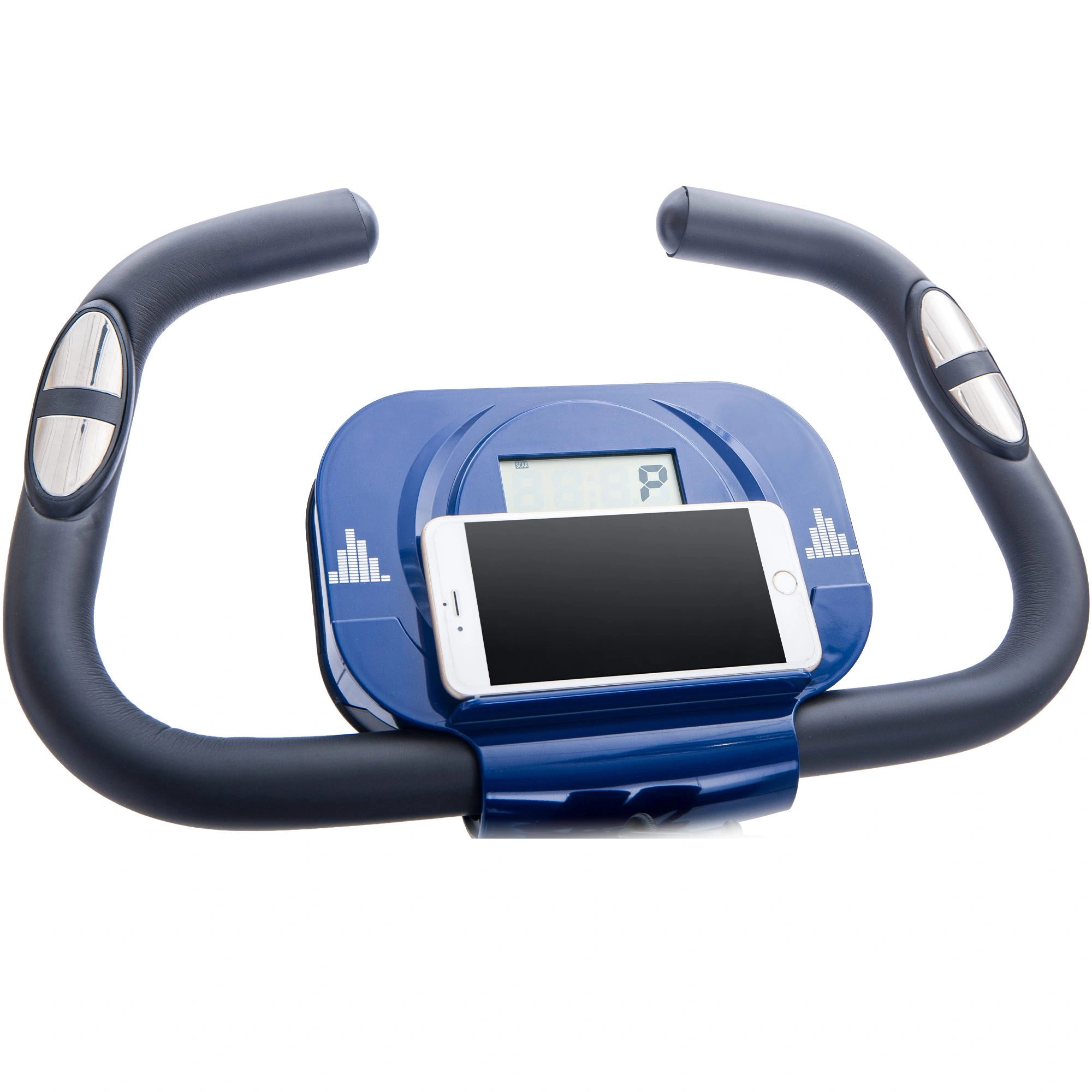 Folding Exercise Bike, Fitness Upright and Recumbent with 16-Level Adjustable Resistance, Arm Bands and Backrest view 5