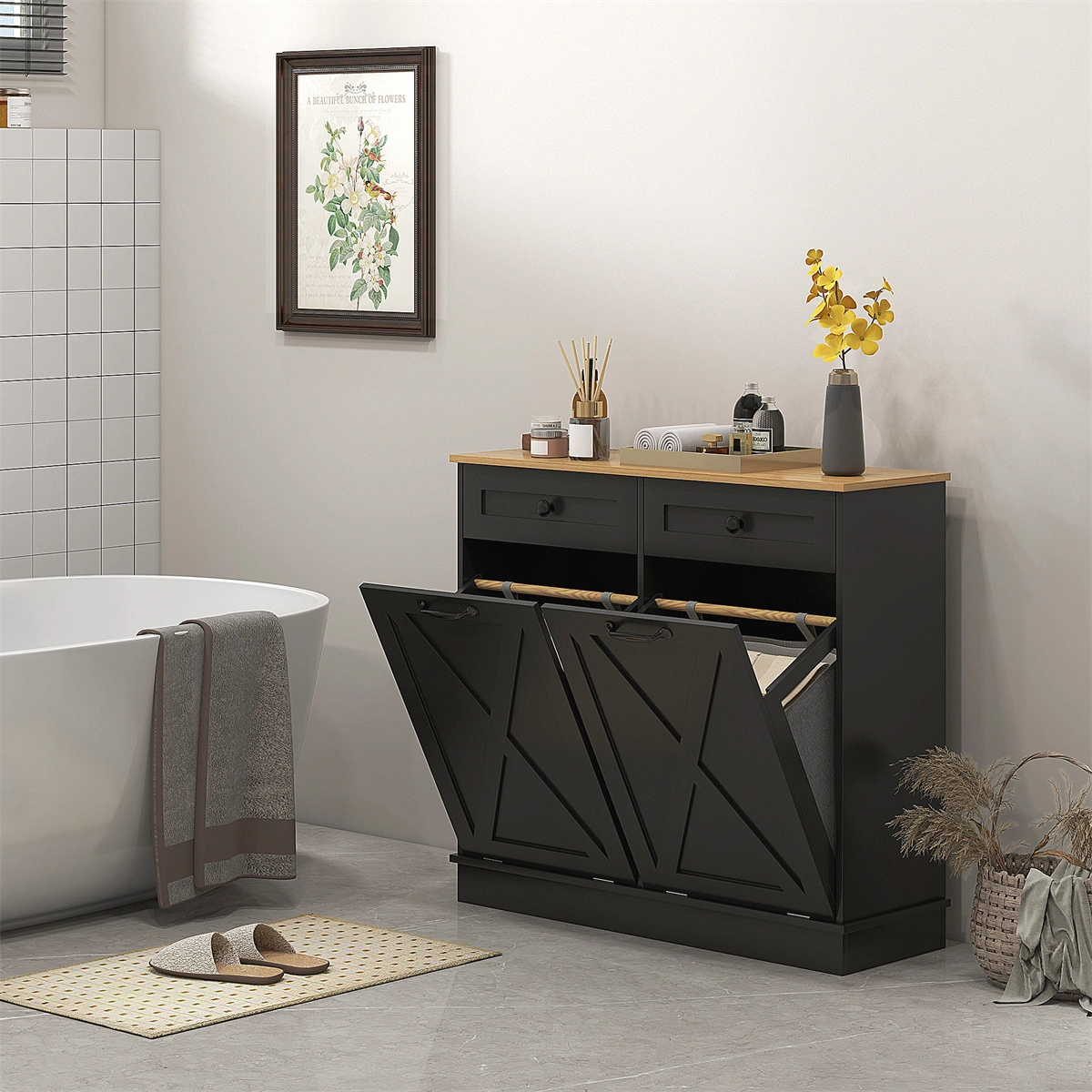 Bathroom Cabinet Storage Vanity Organizer with Doors for Kitchen Bedroom Lavatory Home Organization