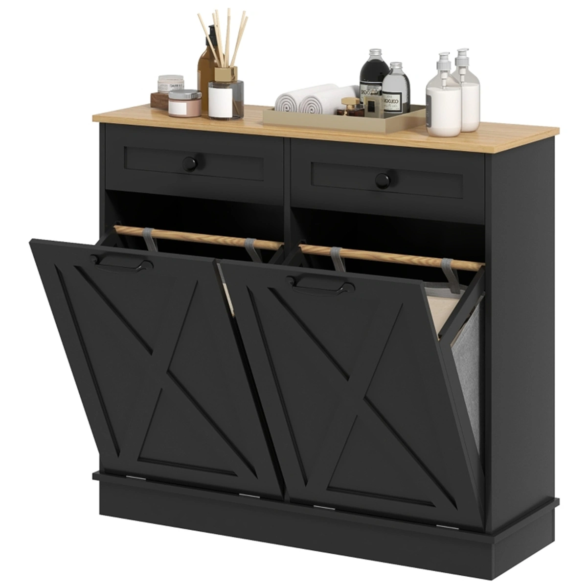 Bathroom Cabinet Storage Vanity Organizer with Doors for Kitchen Bedroom Lavatory Home Organization view 2
