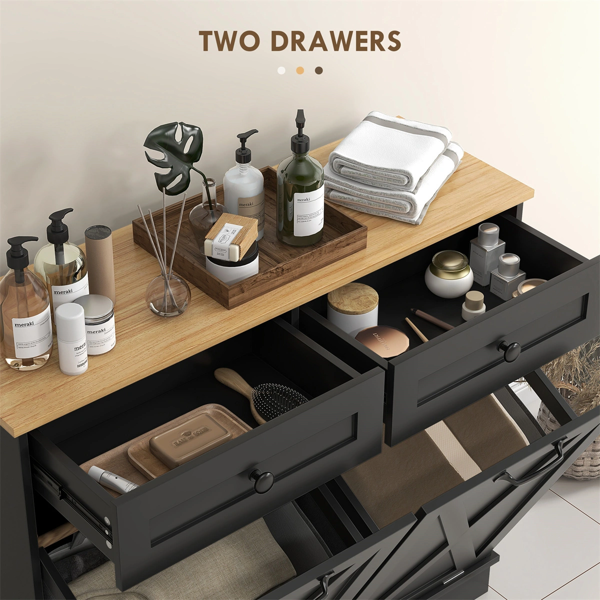 Bathroom Cabinet Storage Vanity Organizer with Doors for Kitchen Bedroom Lavatory Home Organization view 5