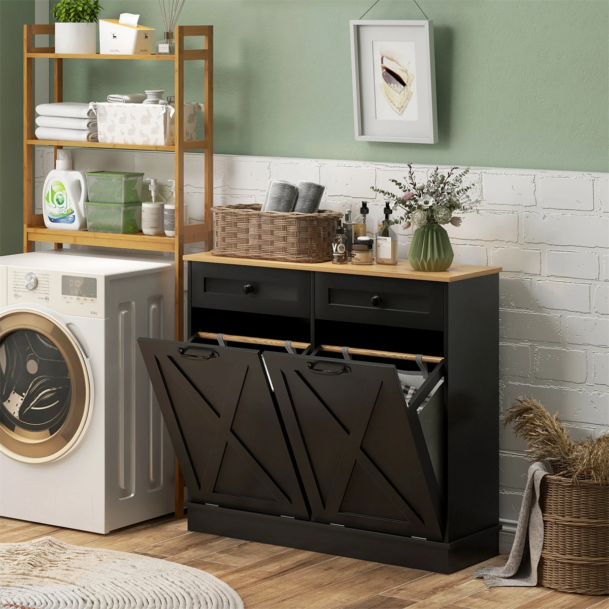 Bathroom Cabinet Storage Vanity Organizer with Doors for Kitchen Bedroom Lavatory Home Organization view 6