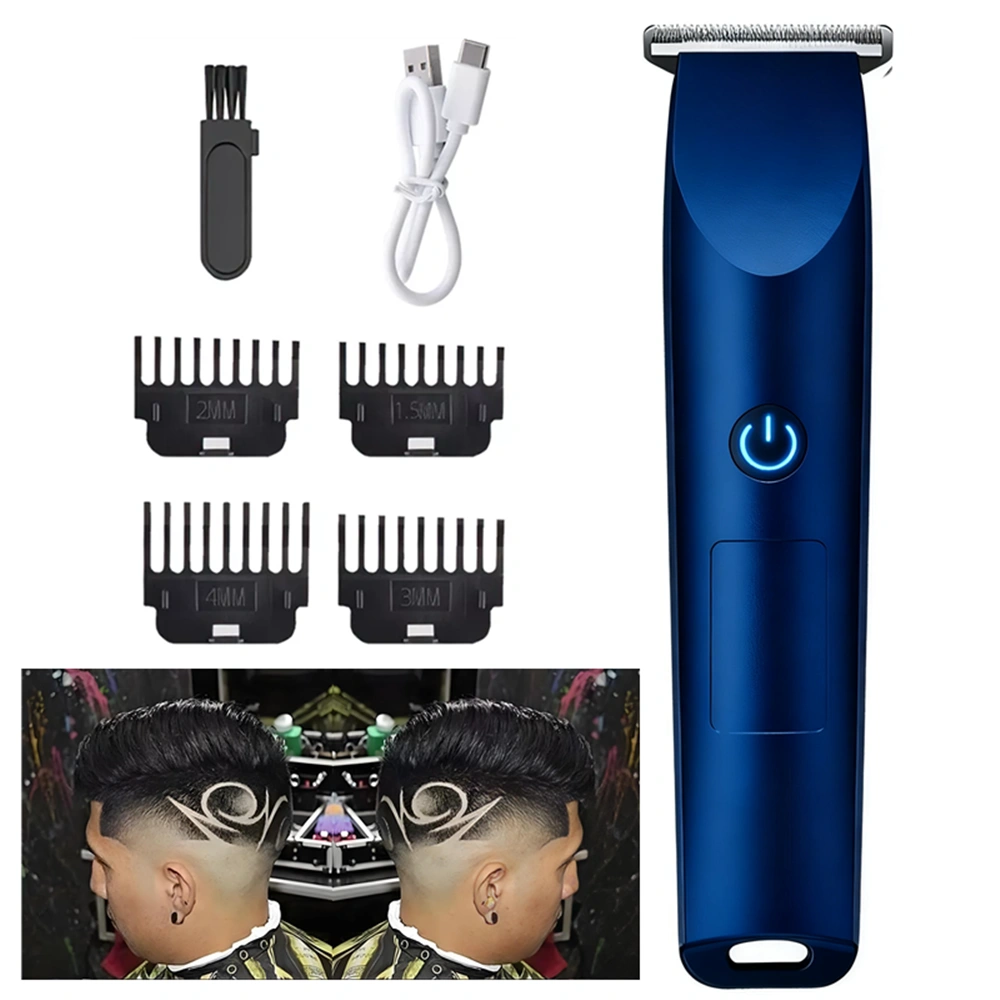 Men Pro Electric Hair Clippers Beard Trimmer Barber Shaving Machine Blue view 2