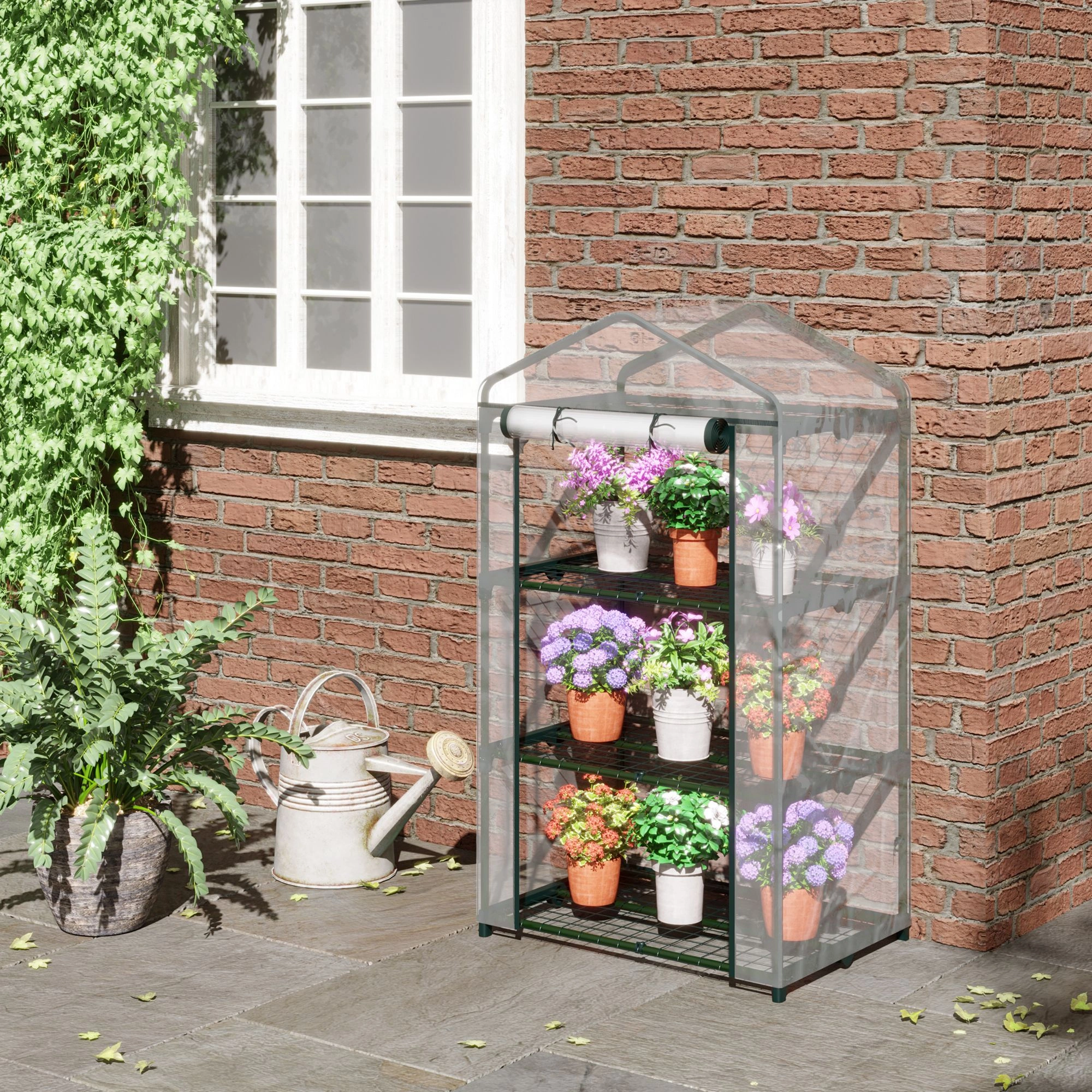 Mini Greenhouse Indoor Outdoor Plant Grow Tent - Compact Cloche Dome with Adjustable Ventilation for Seedlings & Herbs