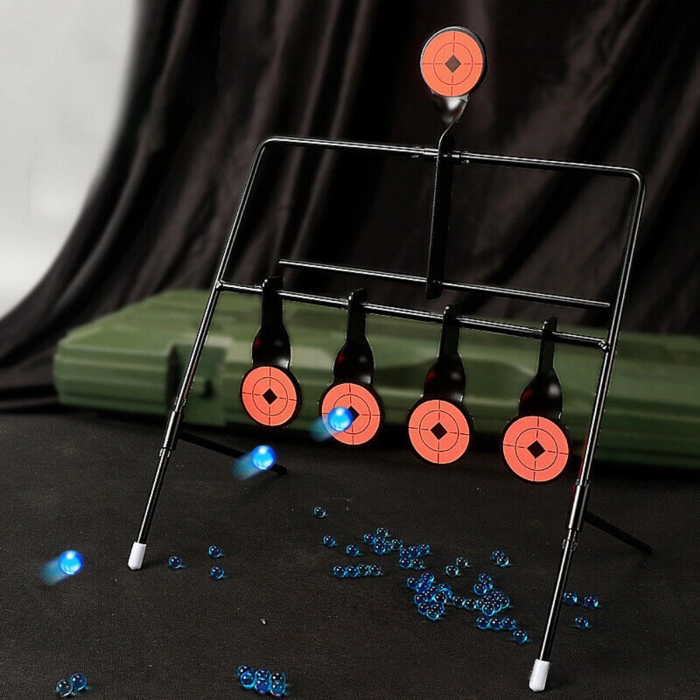 5x Self Resetting Spinning Metal Targets, Air Rifle Shooting Swing Reactive Target Set view 4