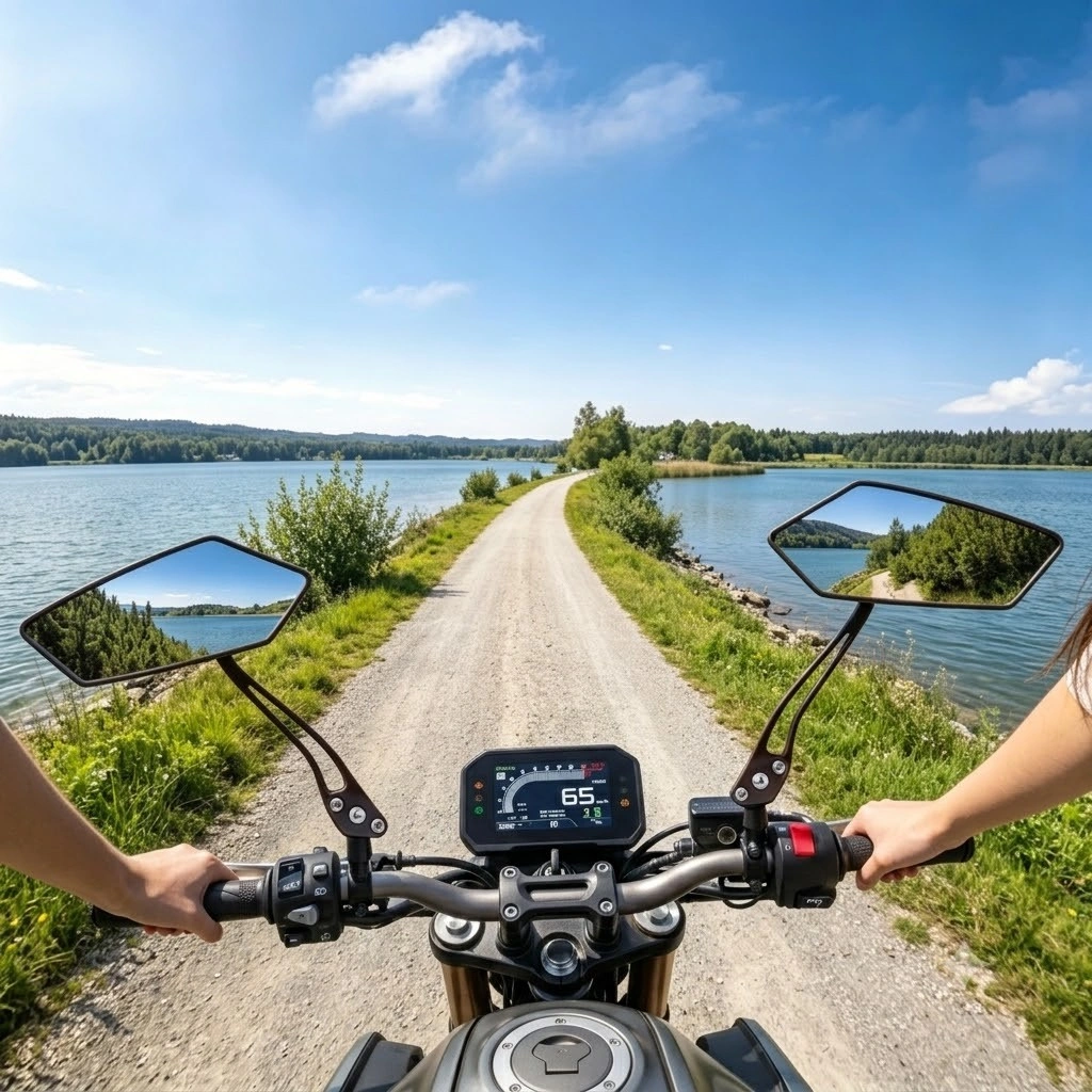1 Pair Bike Rear View Mirror Rotatable Diamond Handlebar Mirror for MTB Road Cycling Bicycle Glass Lens US Shipping view 5