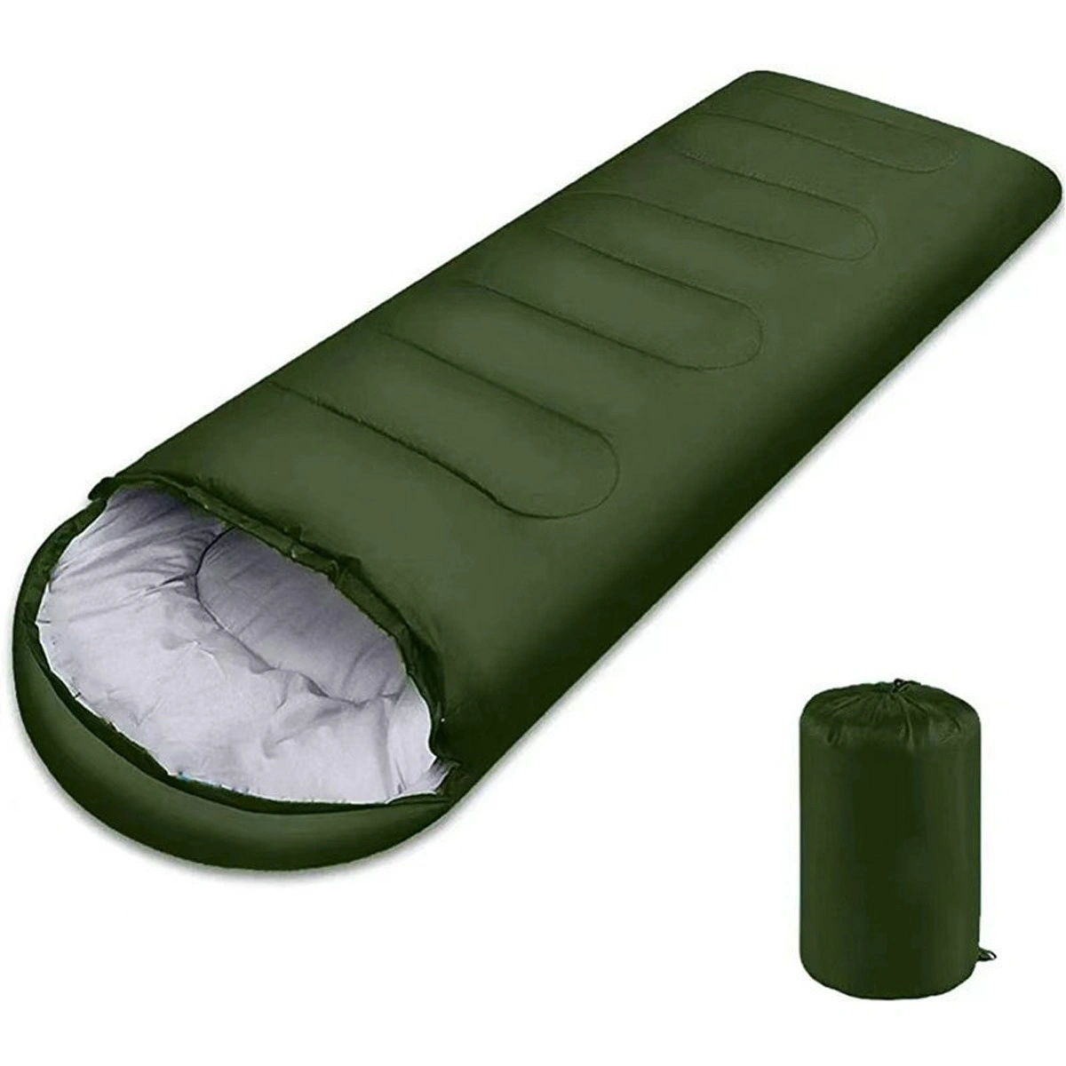 3-4 Season Single Sleeping Bag Rectangular Envelope Zip Up Camping Blue for Kids Adults view 3