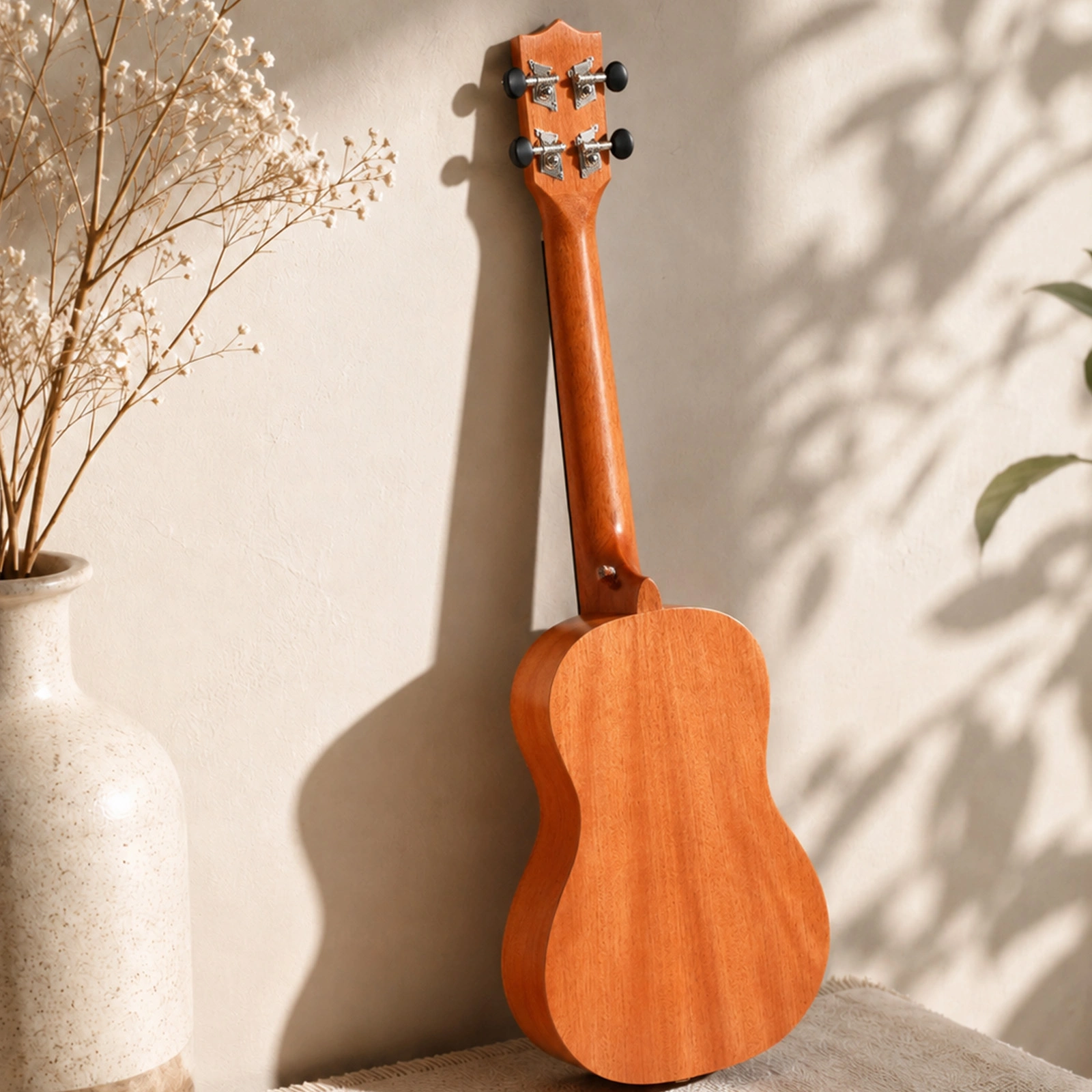 23in mahogany body rosewood fingerboard ukulele, cotton bag, capo, strap, picks*2, tuner,Strings,Dust cloth view 12