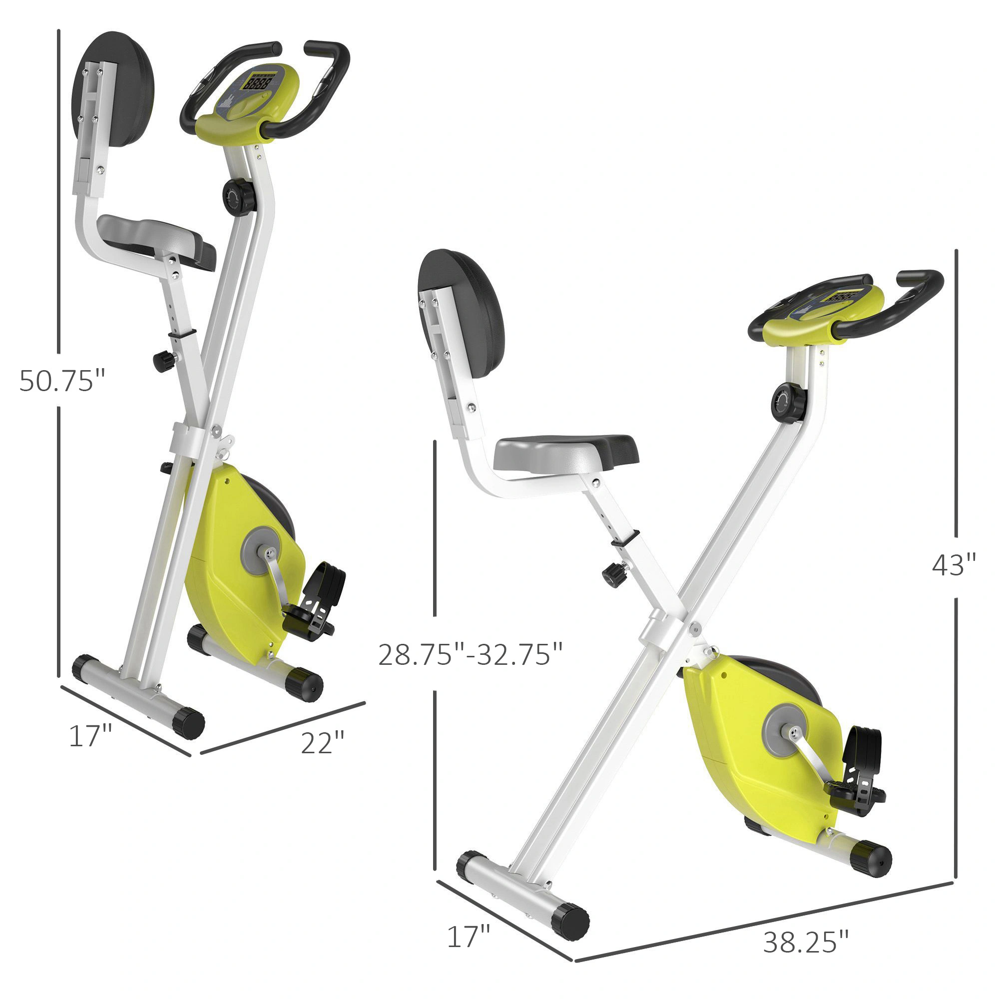 Portable Exercise Pedal Bike, Indoor Cycling Machine for Home Workouts, Compact Fitness Equipment for Legs & Arms view 2