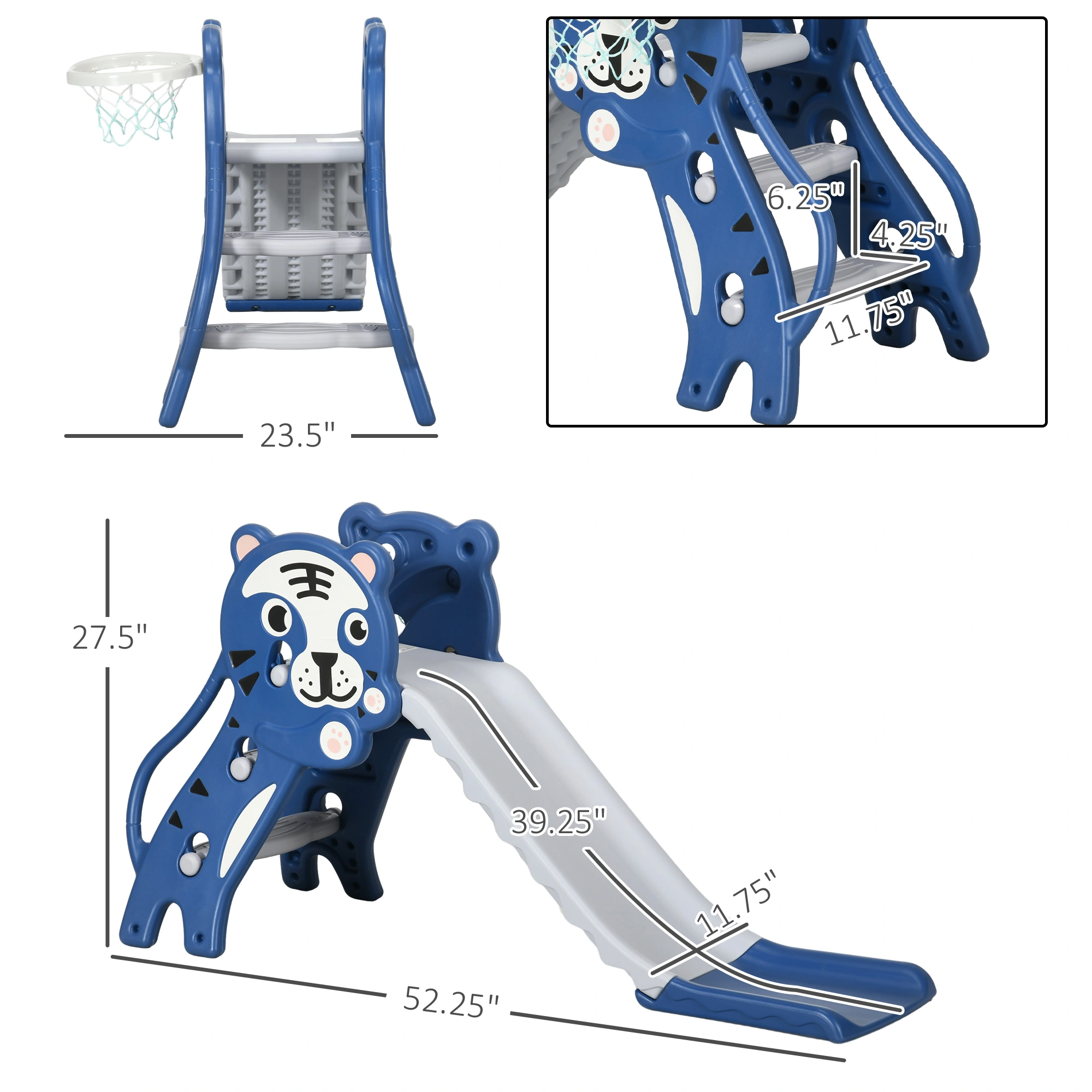 Kids Slide Outdoor Indoor - Safe Play Slide for Toddlers and Children - Durable Design view 2