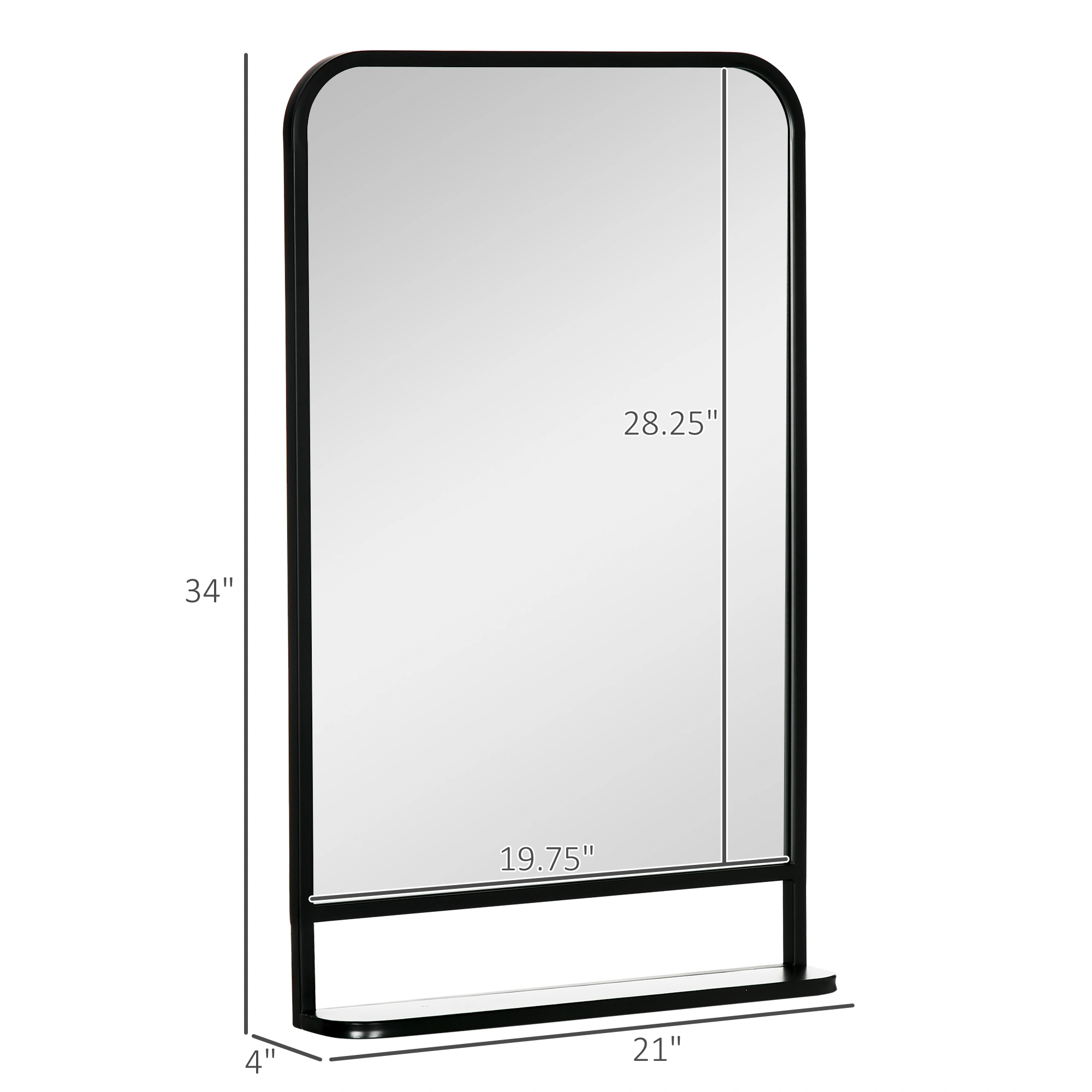 Bathroom Cabinet with Mirror - Wall Mount Storage Vanity Organizer for Bathroom Bedroom Living Room view 2