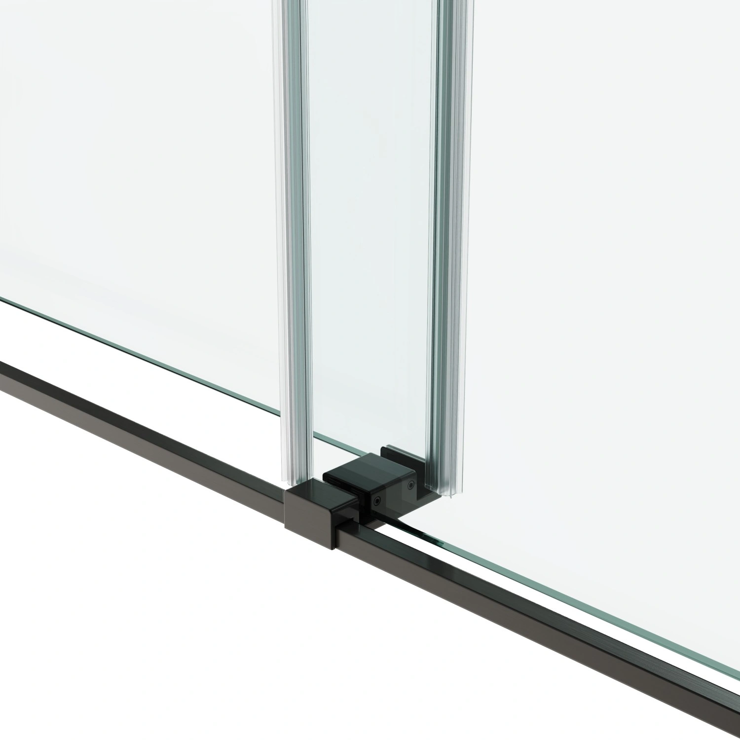 Frameless Double Sliding Shower Door 60x76", 3/8" (10mm) SGCC Tempered Glass, Stainless Steel view 6