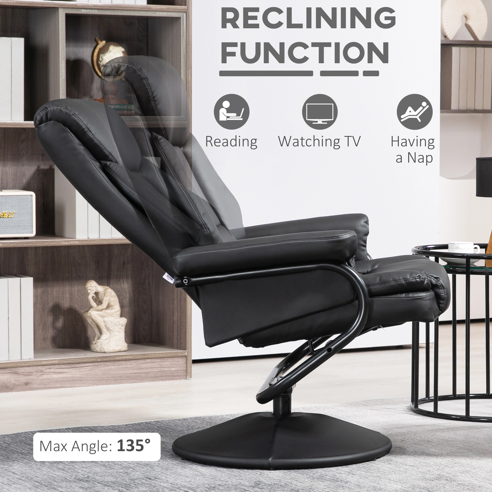 Power Lift Recliner Chair, Comfortable Living Room Lounger with Footrest view 4
