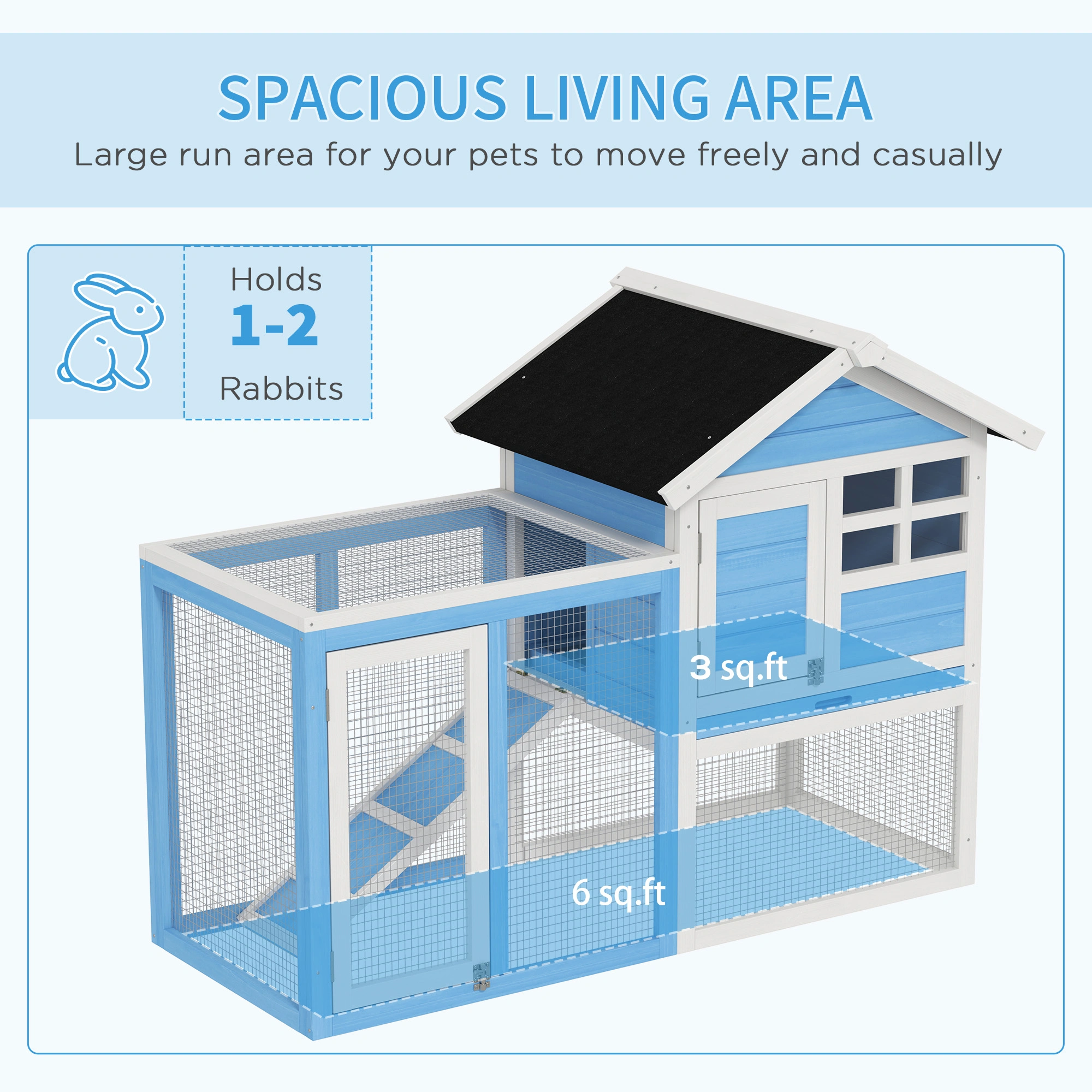 Small Animal Playpen Cage, Indoor Outdoor Pet Exercise Pen, Portable Foldable Enclosure for Pets view 3