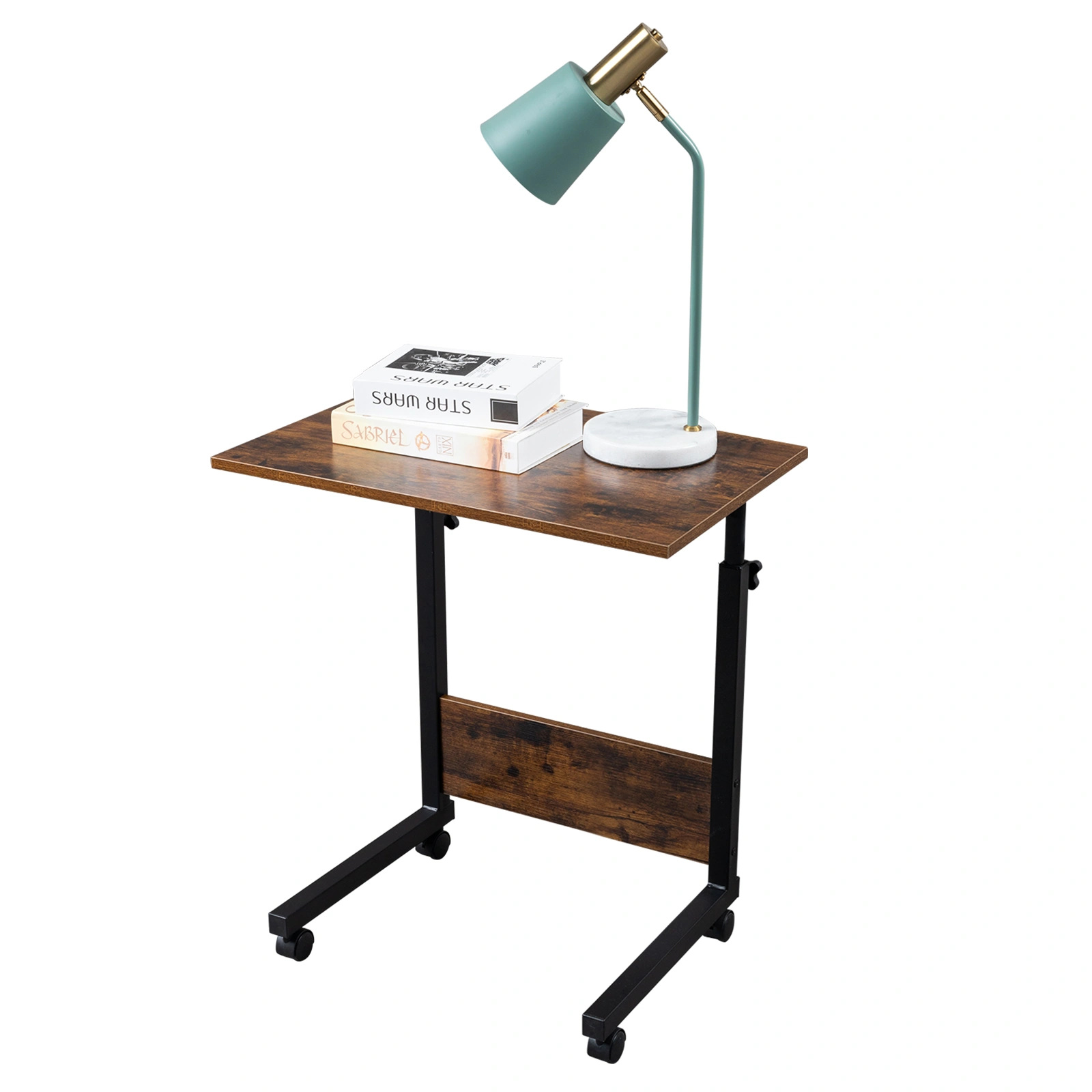 Rolling & Height adjustable P2 15MM Chipboard & Steel Side Table with Baffle view 10