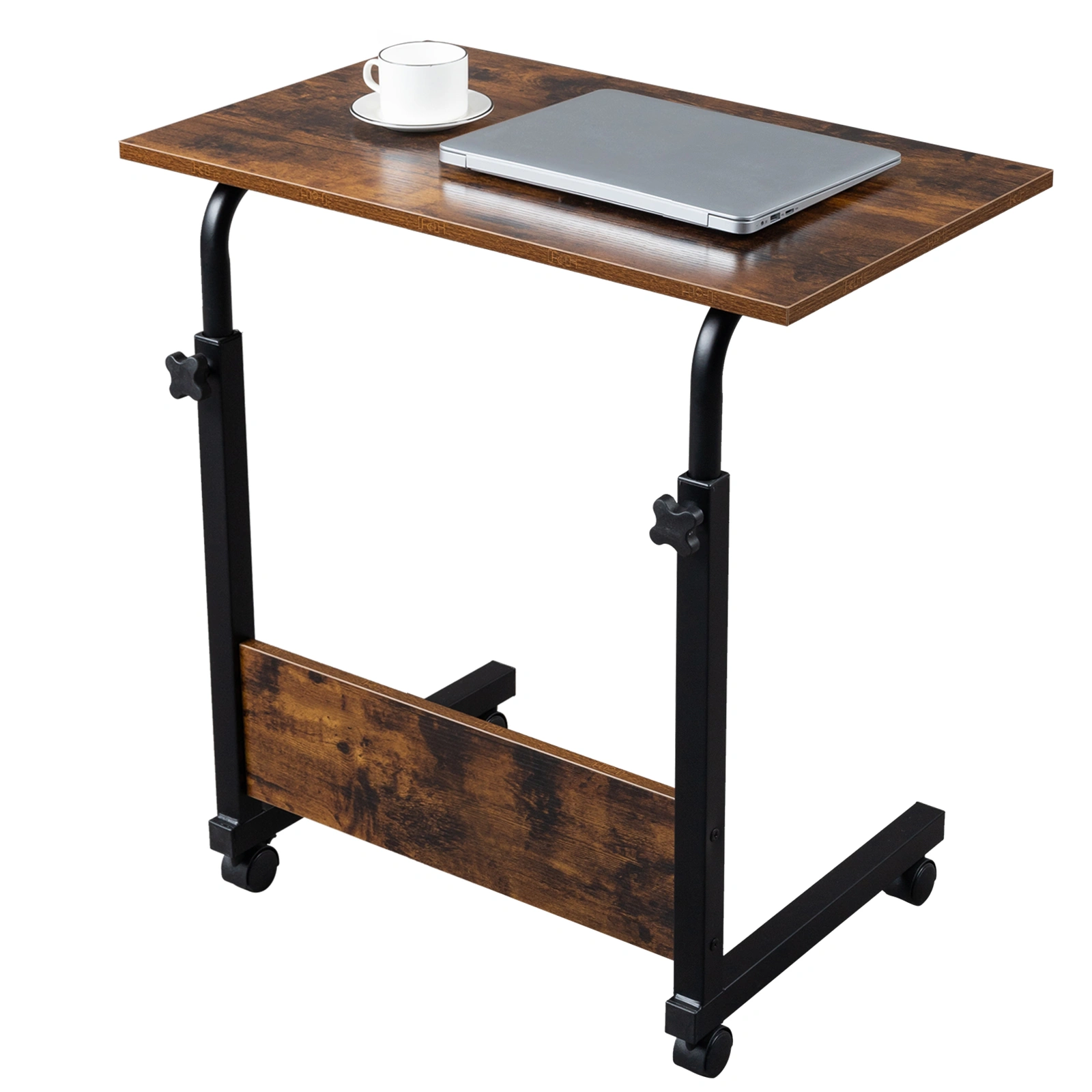 Rolling & Height adjustable P2 15MM Chipboard & Steel Side Table with Baffle view 11