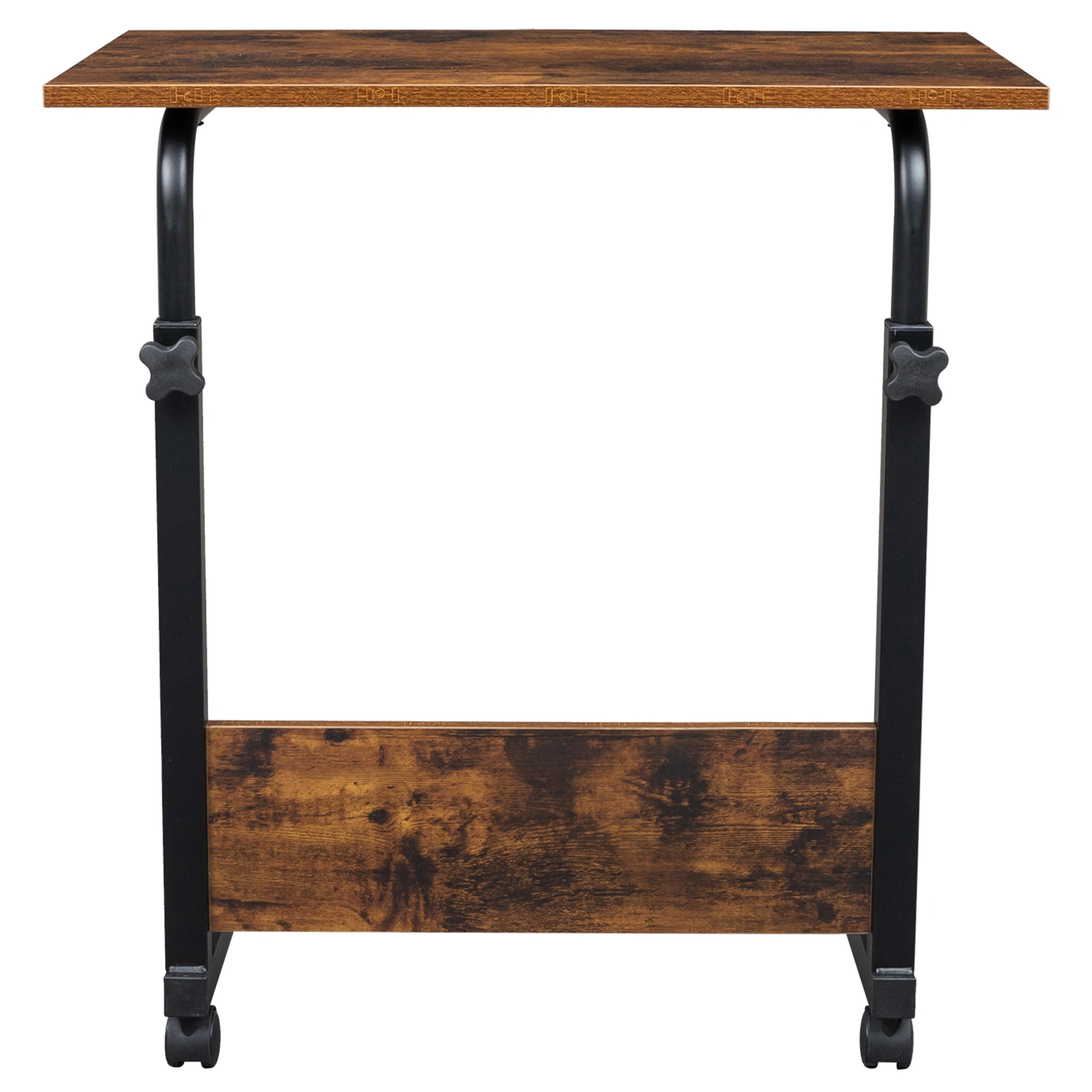 Rolling & Height adjustable P2 15MM Chipboard & Steel Side Table with Baffle view 14