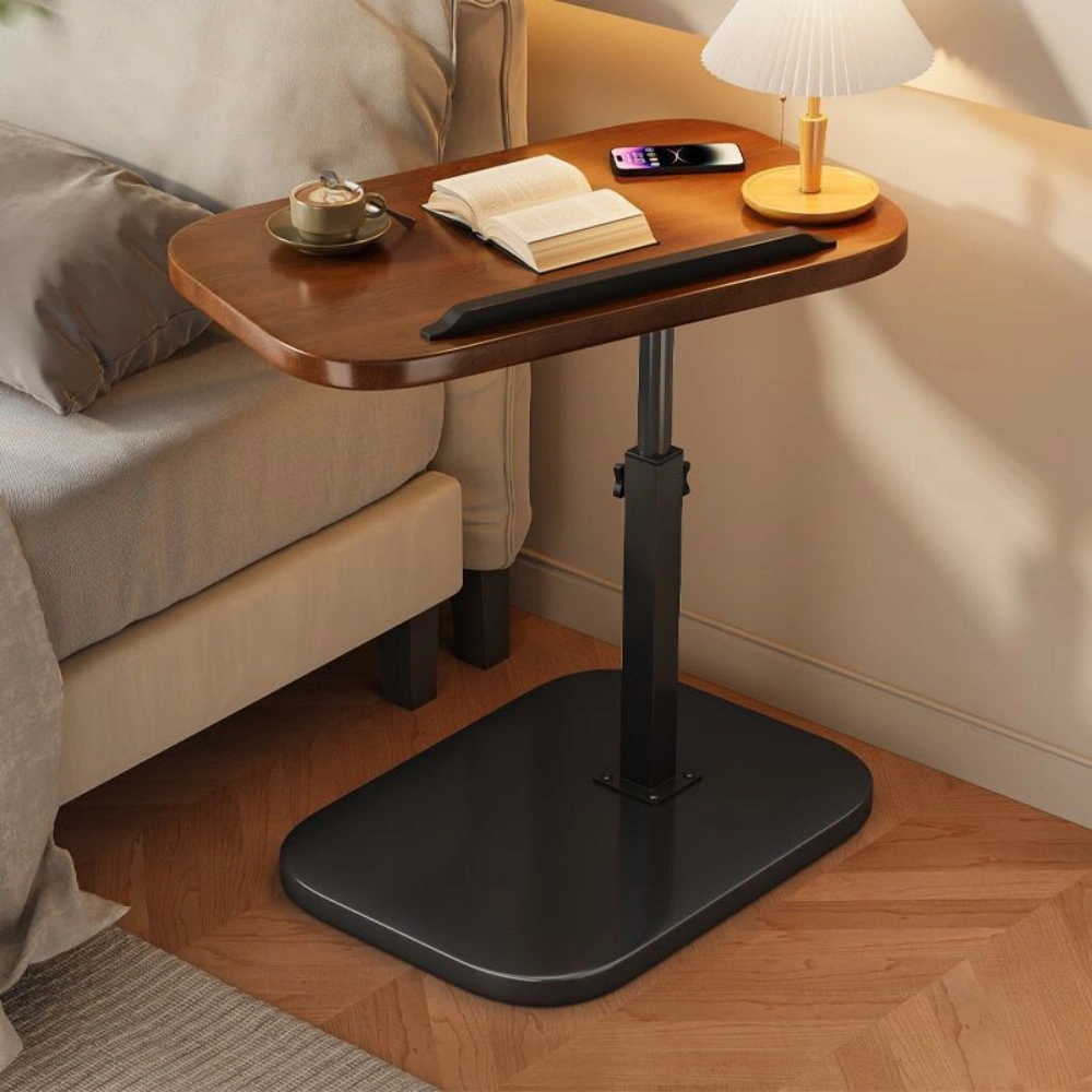 C-Shaped Flip Sofa Side End Table - Adjustable Coffee Laptop Table for Living Room Bedroom, Space-Saving Design view 2