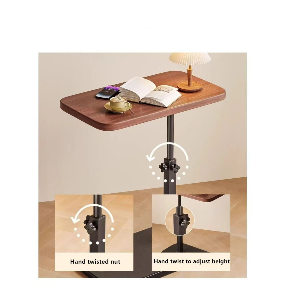 C-Shaped Flip Sofa Side End Table - Adjustable Coffee Laptop Table for Living Room Bedroom, Space-Saving Design view 5