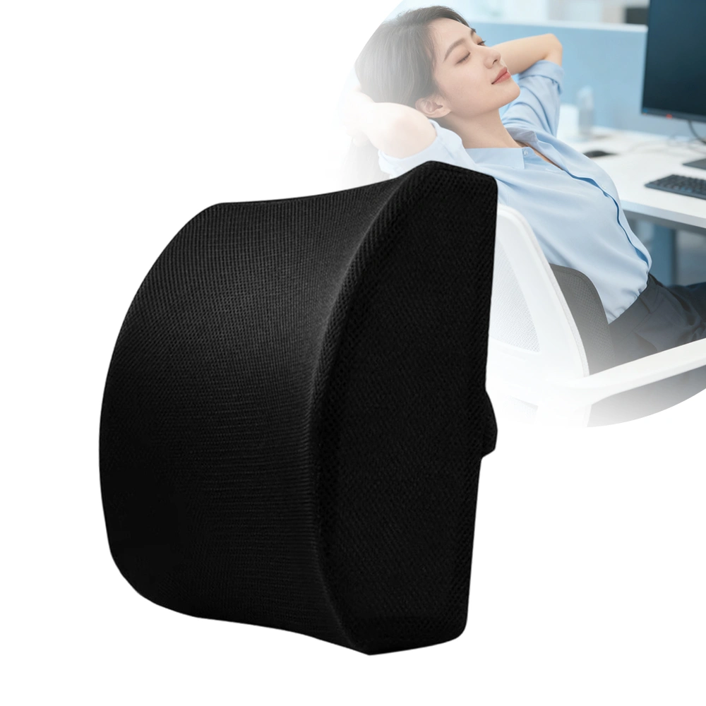 Memory Foam Lumbar Support Cushion, Ergonomic Back Rest Pillow for Wheelchair, Office Chair & Car Seat view 2