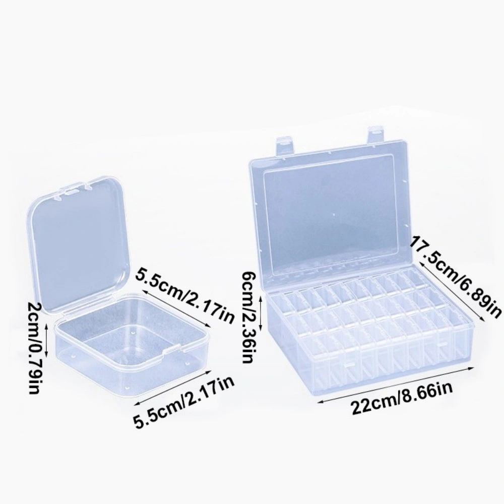 Bead Organizer Box with 30 Clear Plastic Compartments Storage Case for Crafts Jewelry Beading DIY view 4