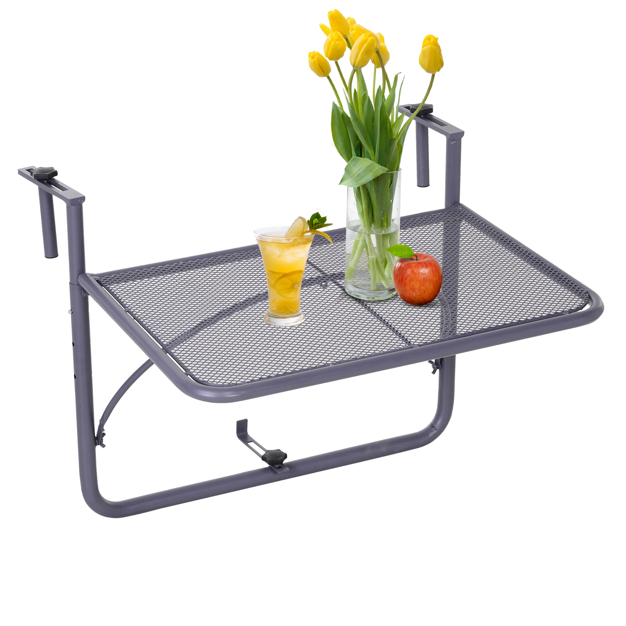 Adjustable Height Camping Table Sturdy Steel Frame Foldable Picnic Table for Car Camping view 2