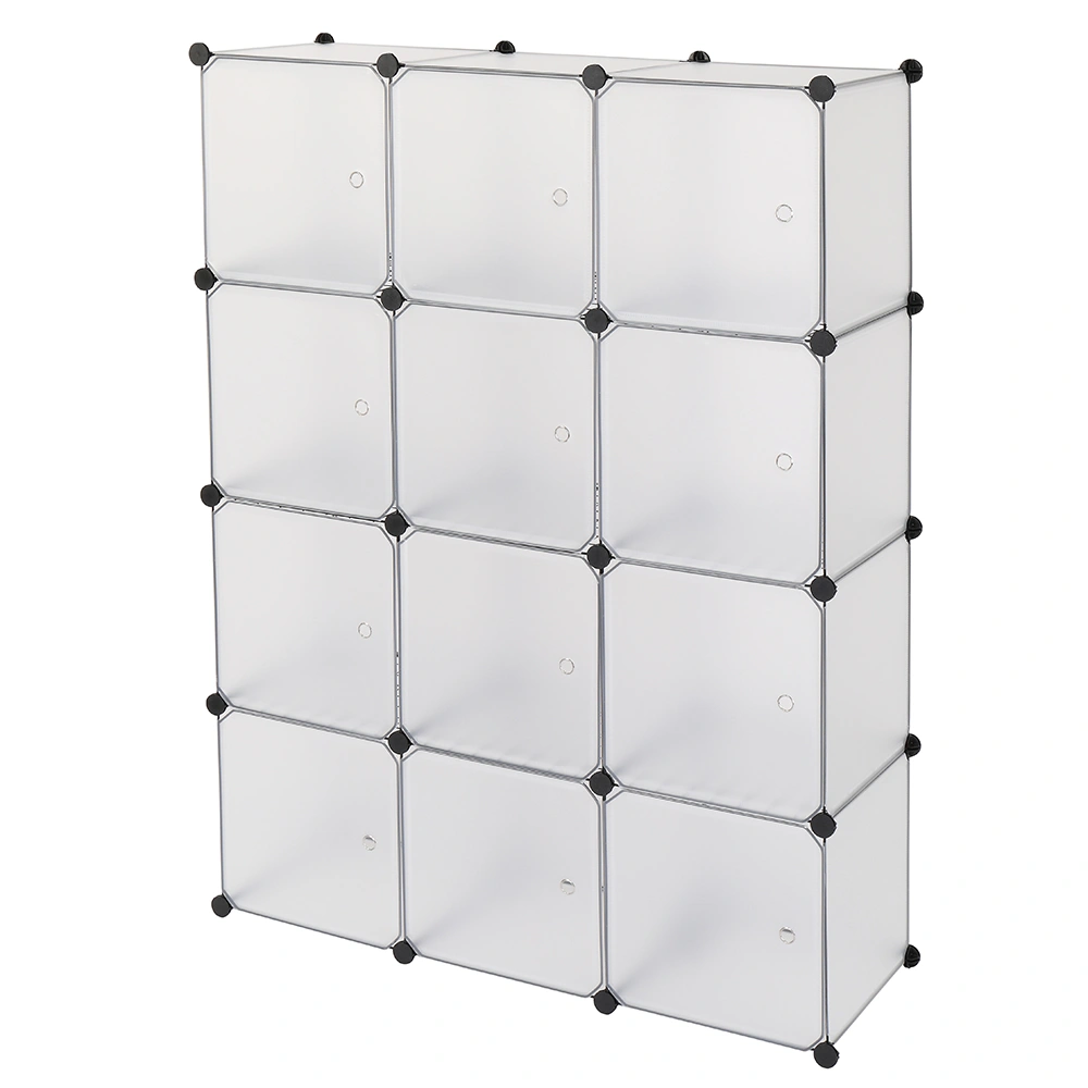 12-Cube Storage Shelf Cube Shelving Bookcase Organizer Closet Toy Cabinet White view 5
