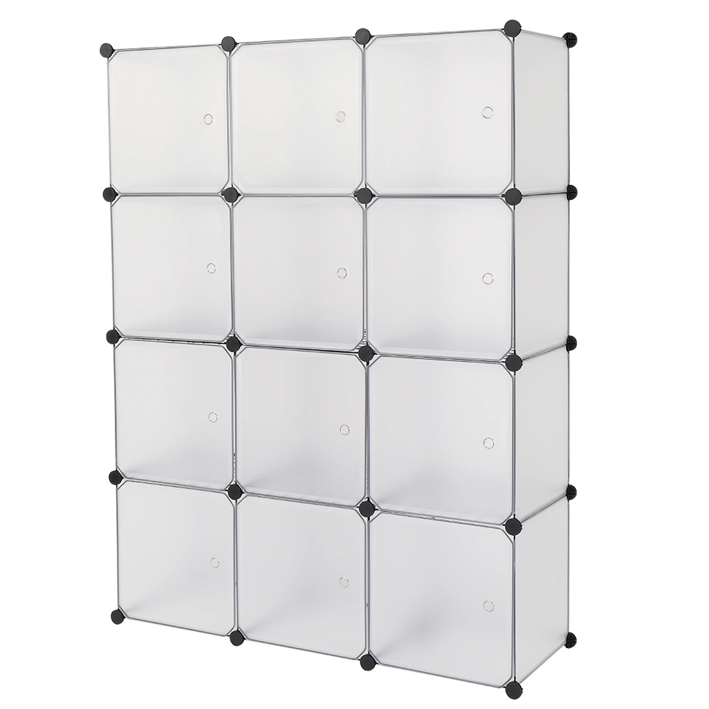 12-Cube Storage Shelf Cube Shelving Bookcase Organizer Closet Toy Cabinet White view 6