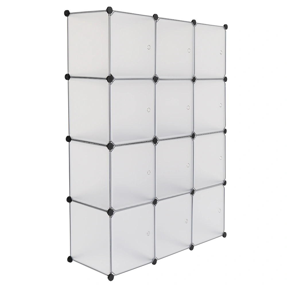 12-Cube Storage Shelf Cube Shelving Bookcase Organizer Closet Toy Cabinet White view 7