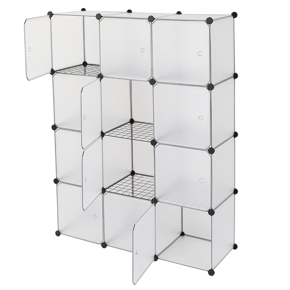 12-Cube Storage Shelf Cube Shelving Bookcase Organizer Closet Toy Cabinet White view 8