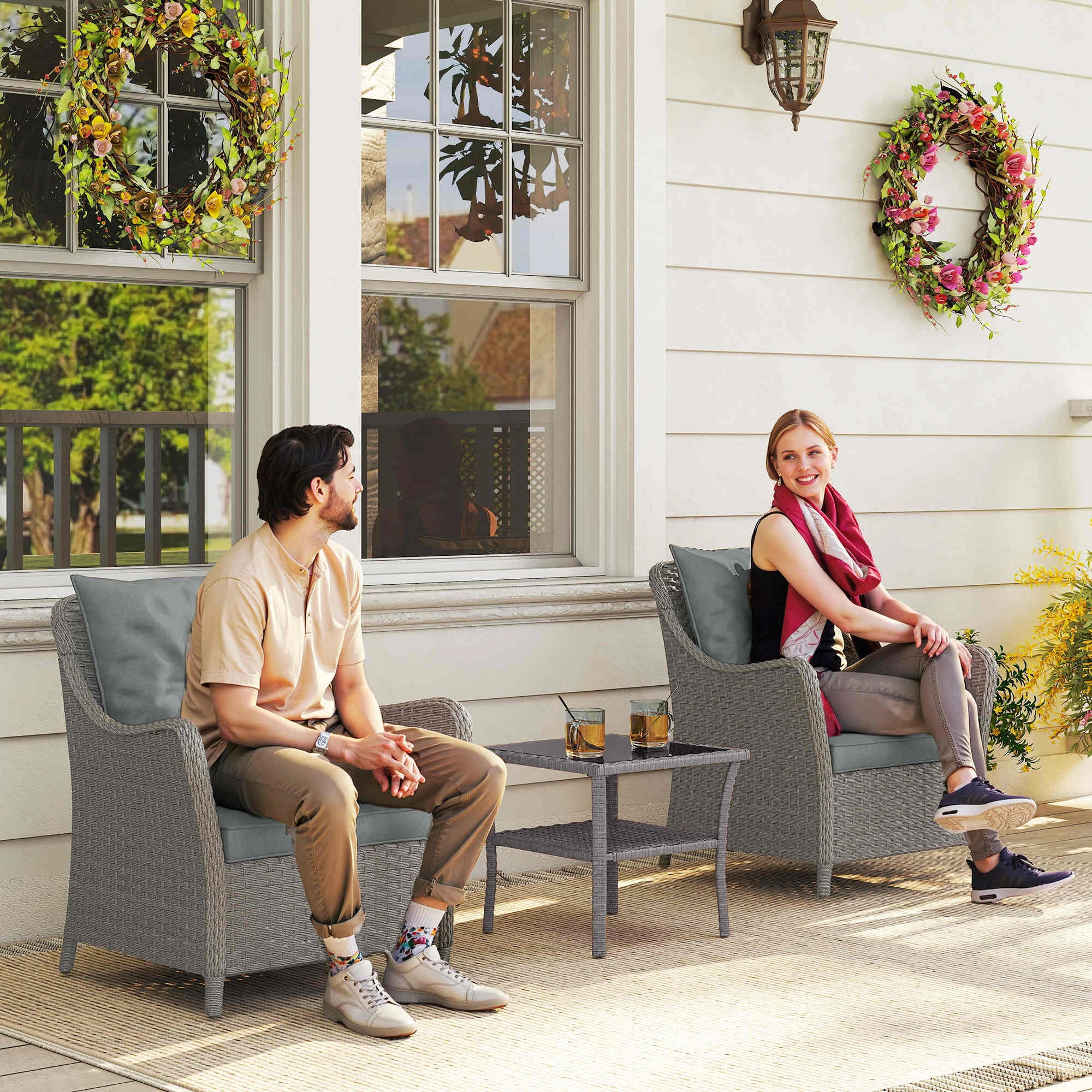 Garden Chair - Lightweight Outdoor Patio Seating, Weather Resistant Lawn Armchair, Comfortable Backrest for Terrace