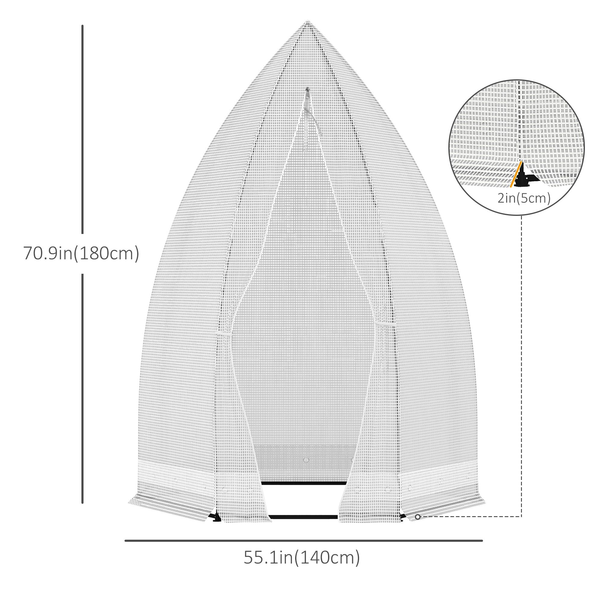 Mini Greenhouse Tunnel - Compact Polyethylene Row Cover Garden Plant Protector view 3