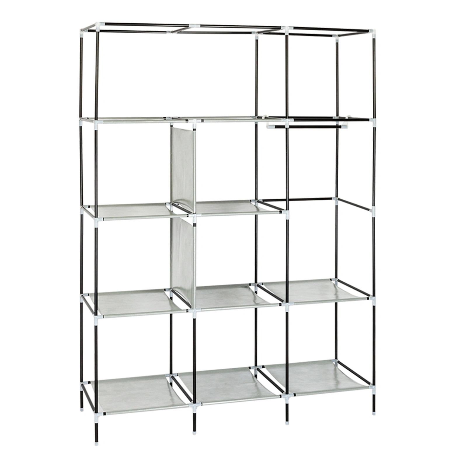 69" High-leg Non-woven Fabric Assembled Cloth Wardrobe Gray view 18