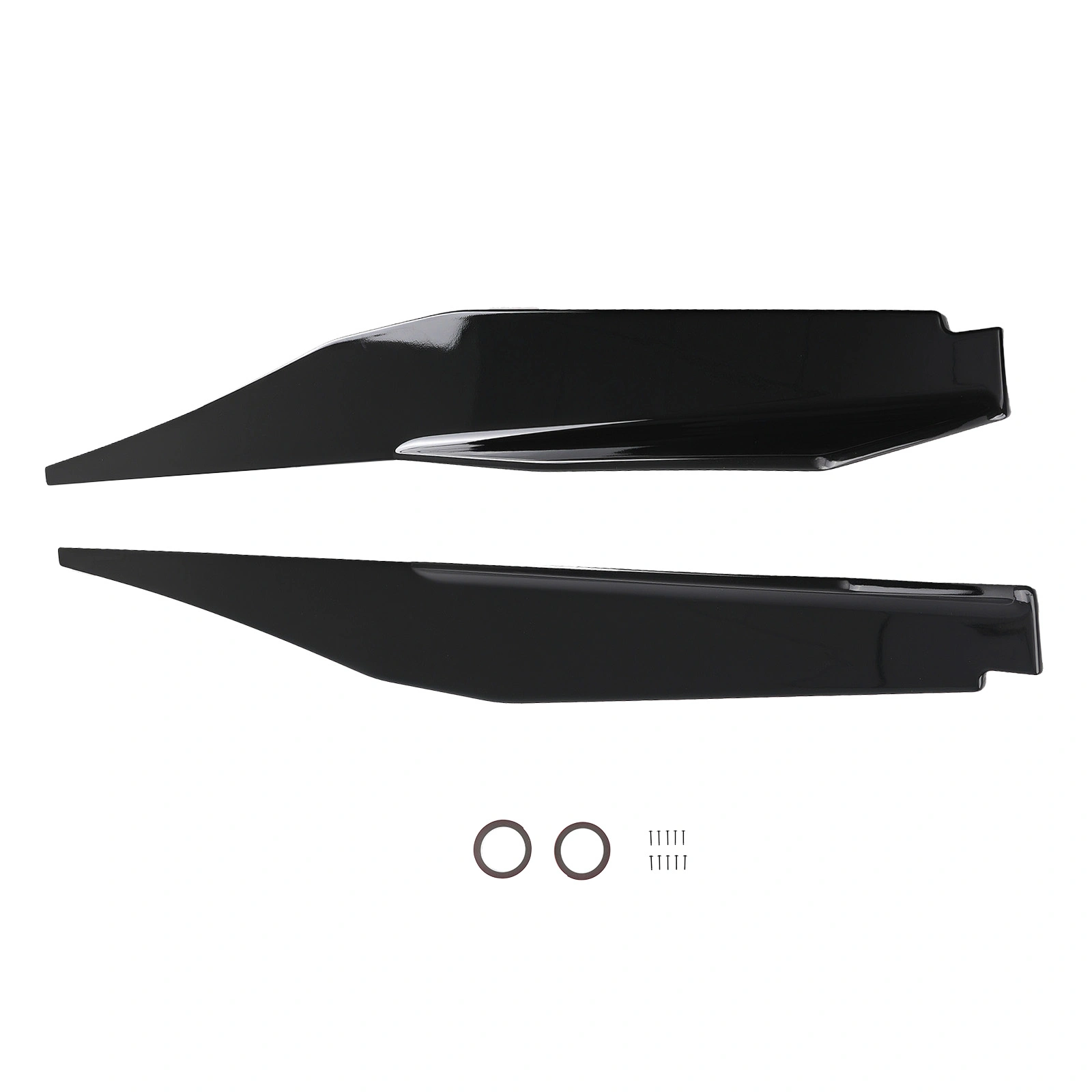 2x Black Side Skirt Extension Set fit for Corvette C8 2020-2024 Body Panel ABS