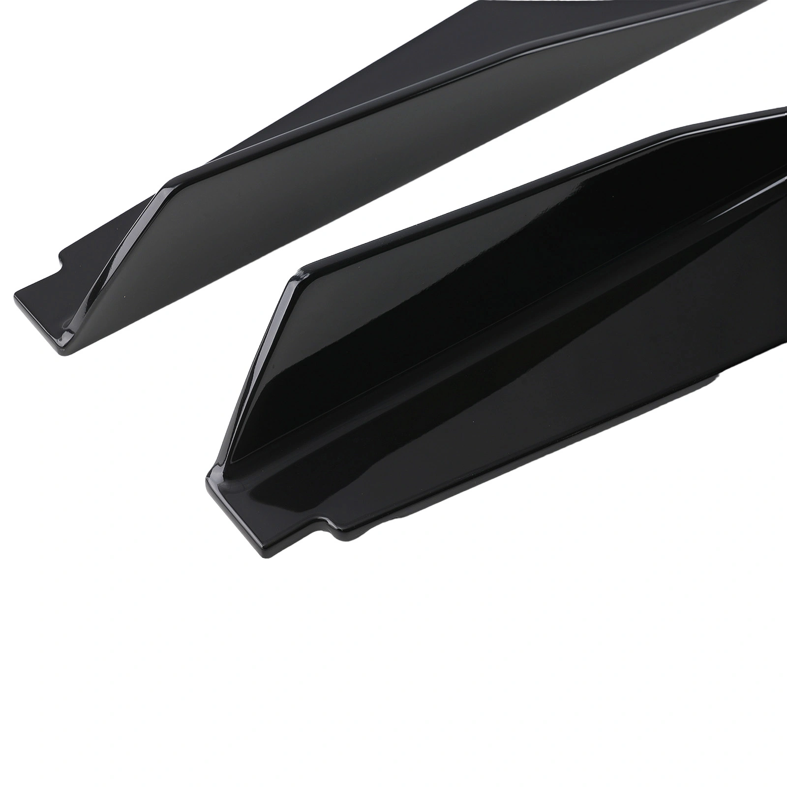 2x Black Side Skirt Extension Set fit for Corvette C8 2020-2024 Body Panel ABS view 2