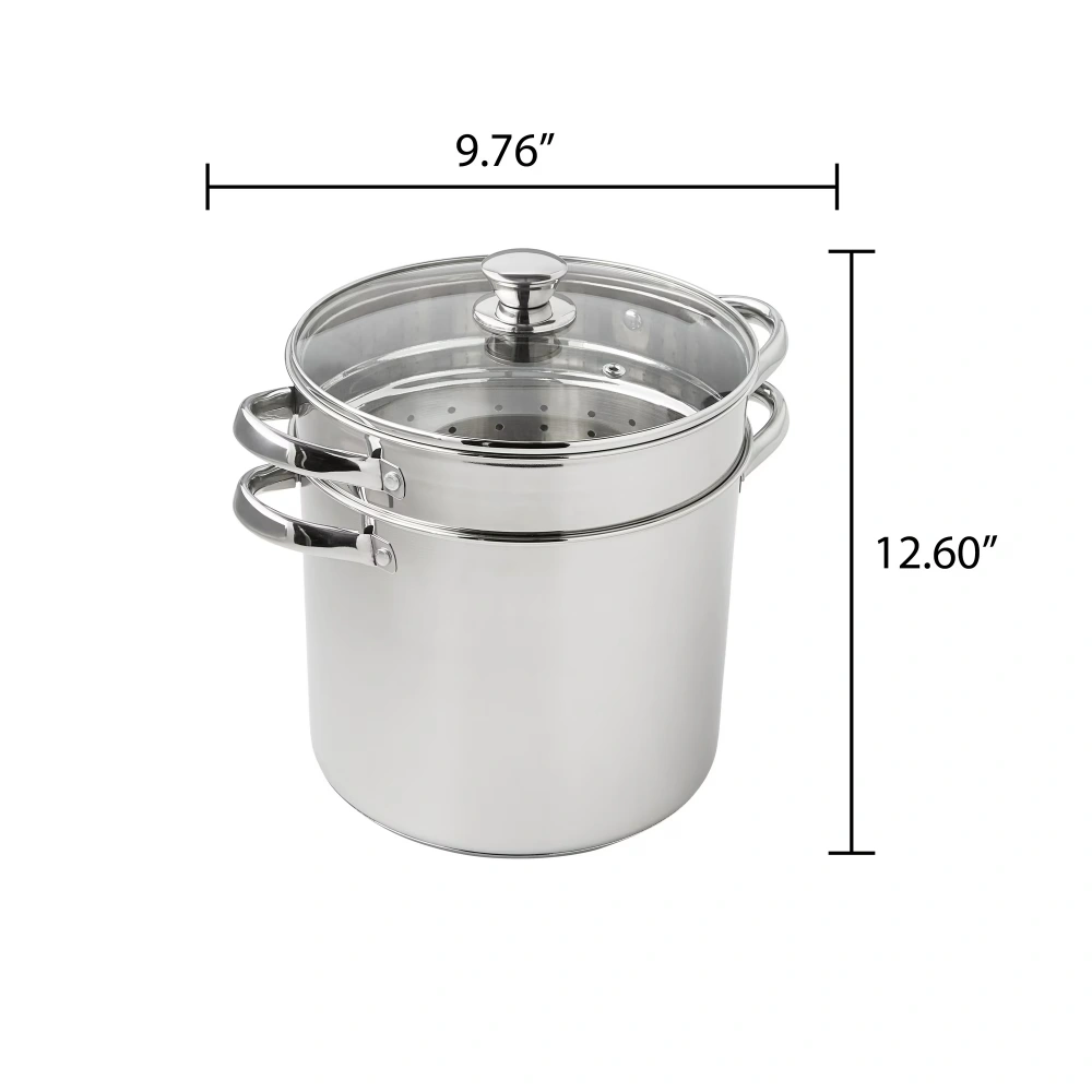 4-Piece Stainless Steel 8 qt Cooker Multipot Set view 2