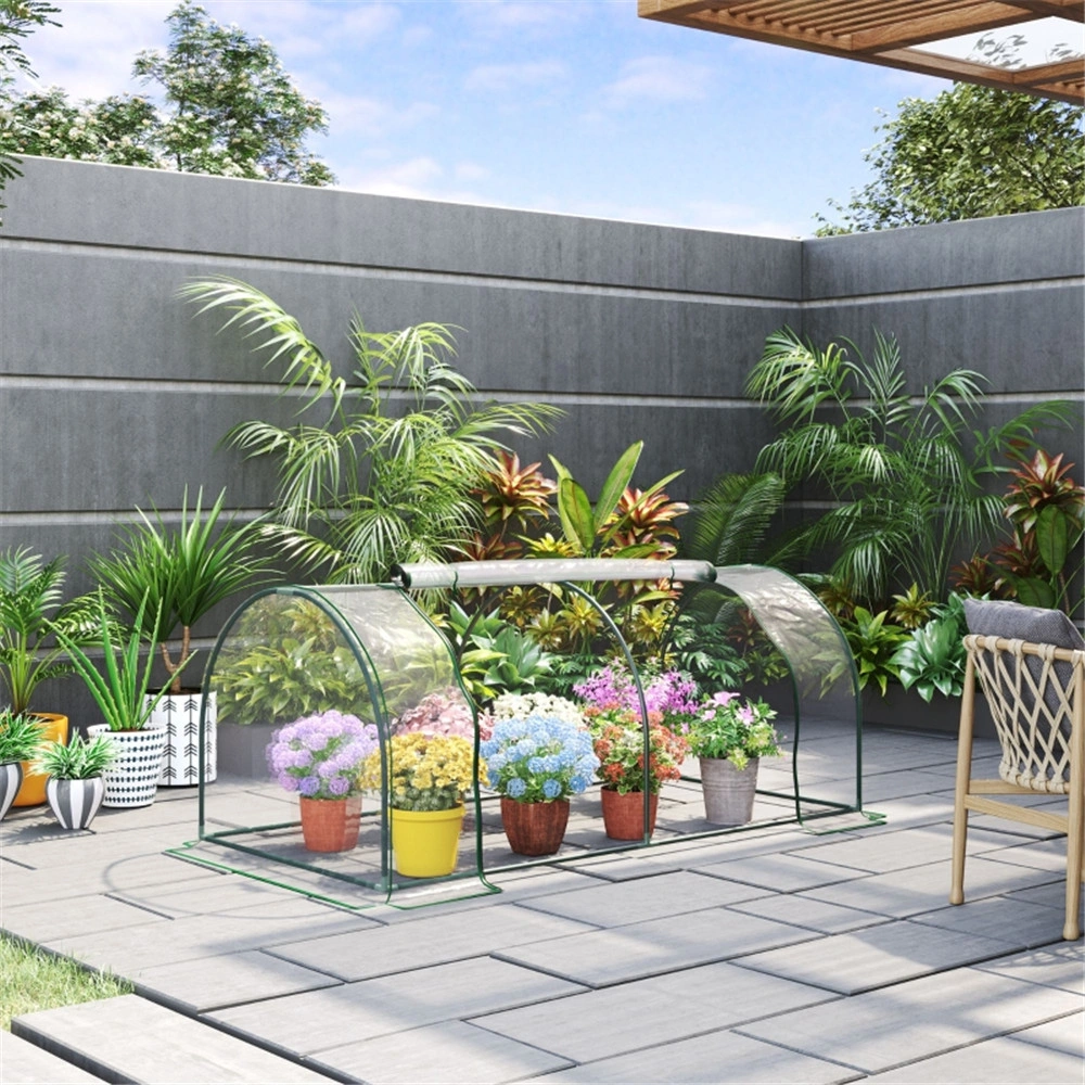 Mini Greenhouse with PVC Cover Portable Outdoor Garden Protect