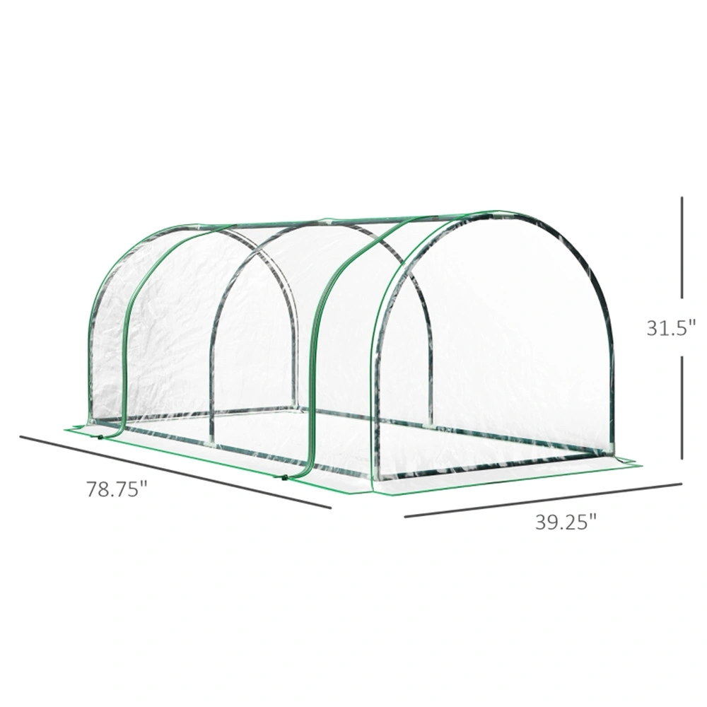 Mini Greenhouse with PVC Cover Portable Outdoor Garden Protect view 3