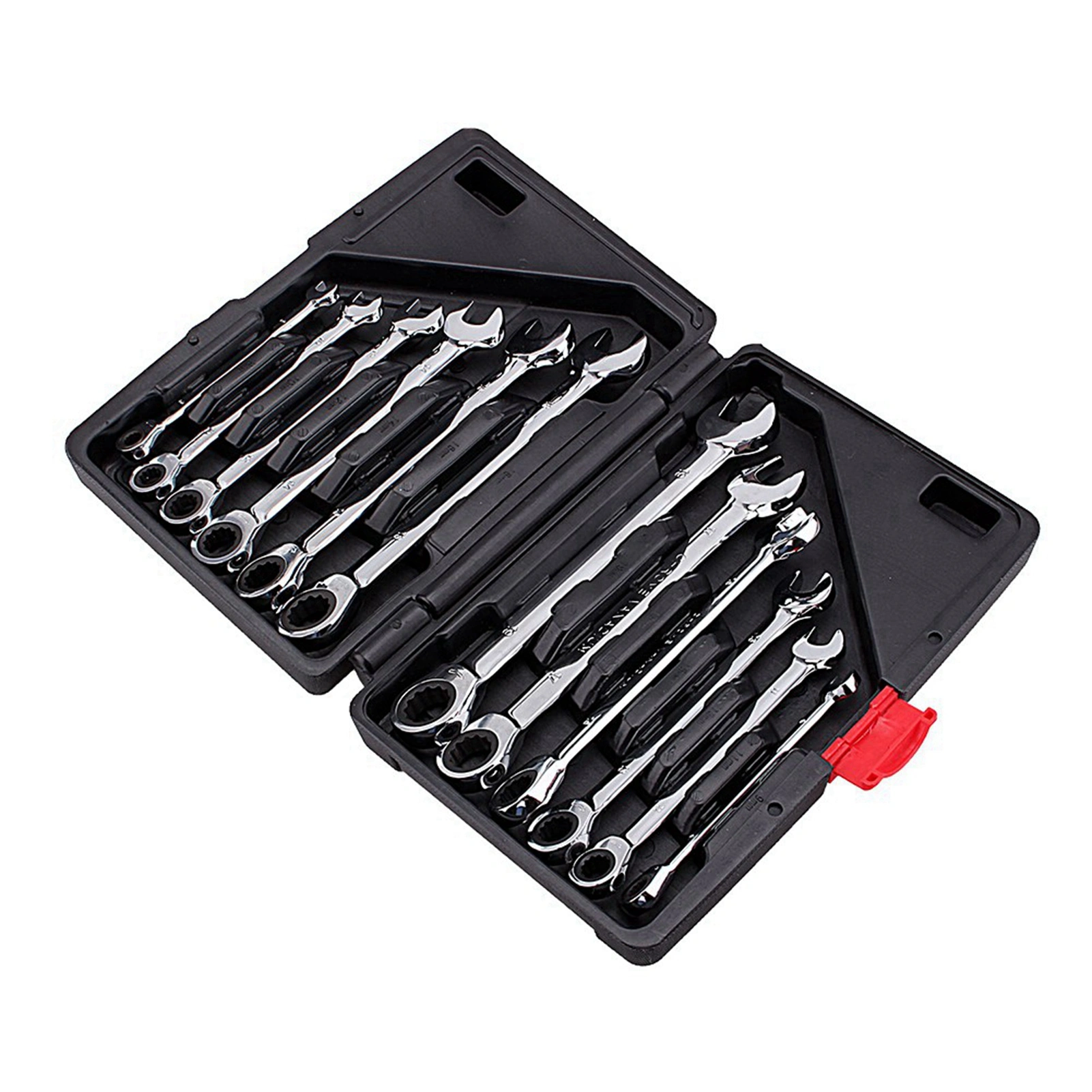 12pcs Ratchet Spanner Wrench Set 8-19mm Fixed Head, High-Torque Hand Tool Kit for Garage Workshop view 4