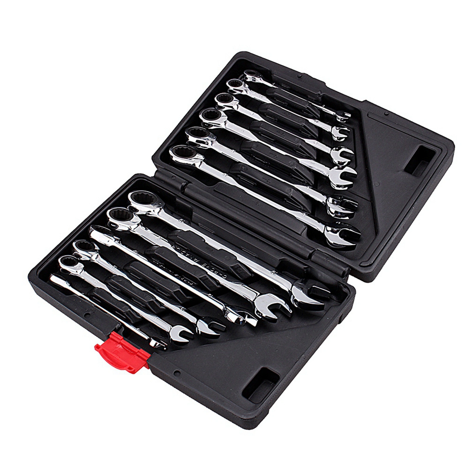 12pcs Ratchet Spanner Wrench Set 8-19mm Fixed Head, High-Torque Hand Tool Kit for Garage Workshop view 5