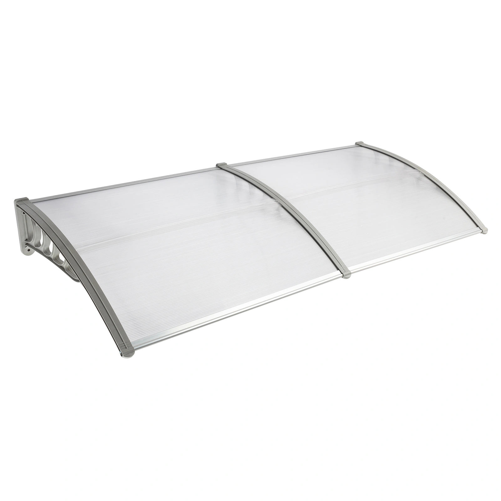 HT-200 x 100 Door & Window Rain Cover Eaves Canopy House - Silver & Gray Bracket view 3